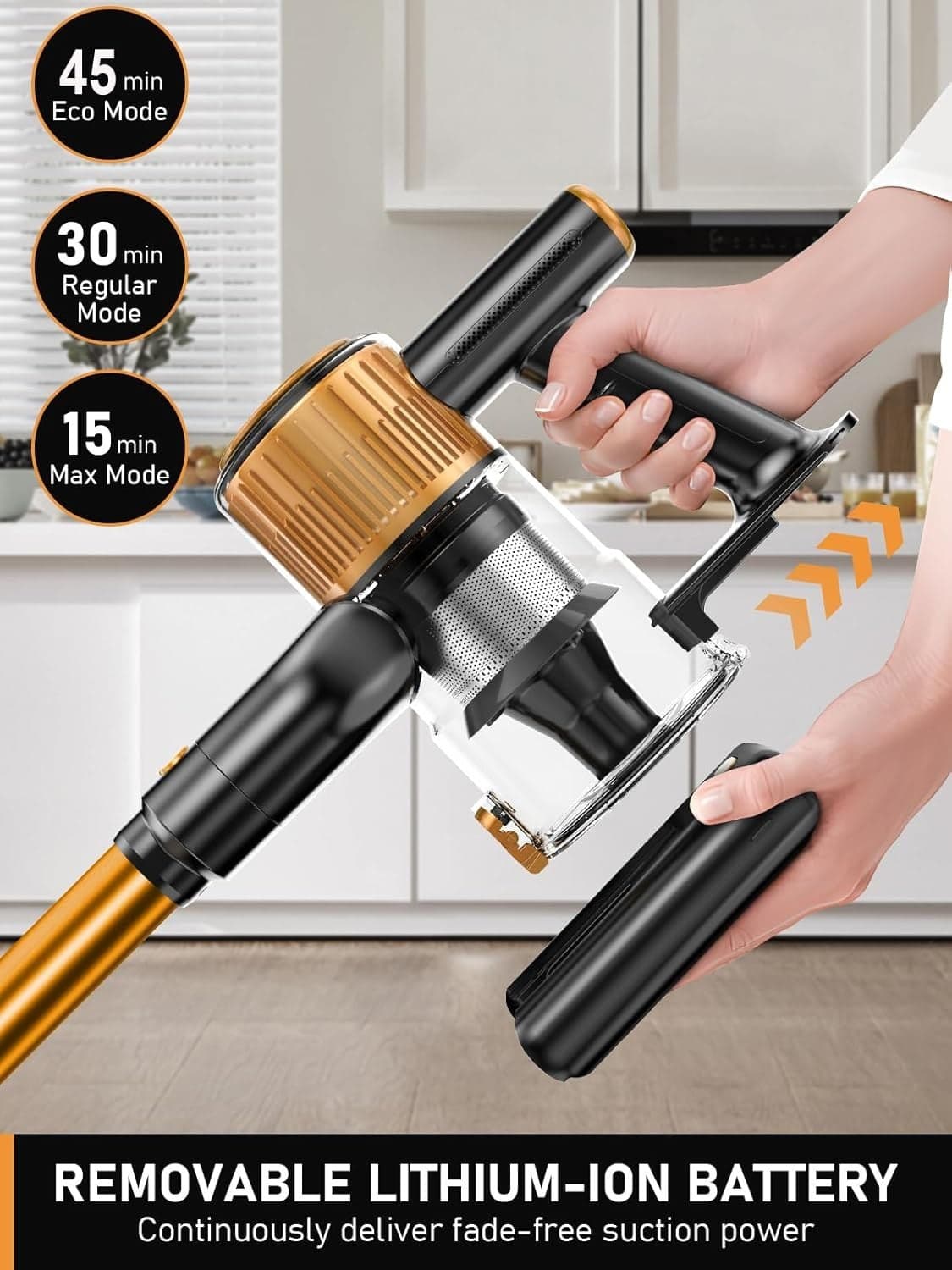 Aspirapolvere Senza Fili 45KPa/500W/45min, Scopa Elettrica Potente a Batteria in Scope elettriche CL Store - Battipaglia, commercioVirtuoso.it