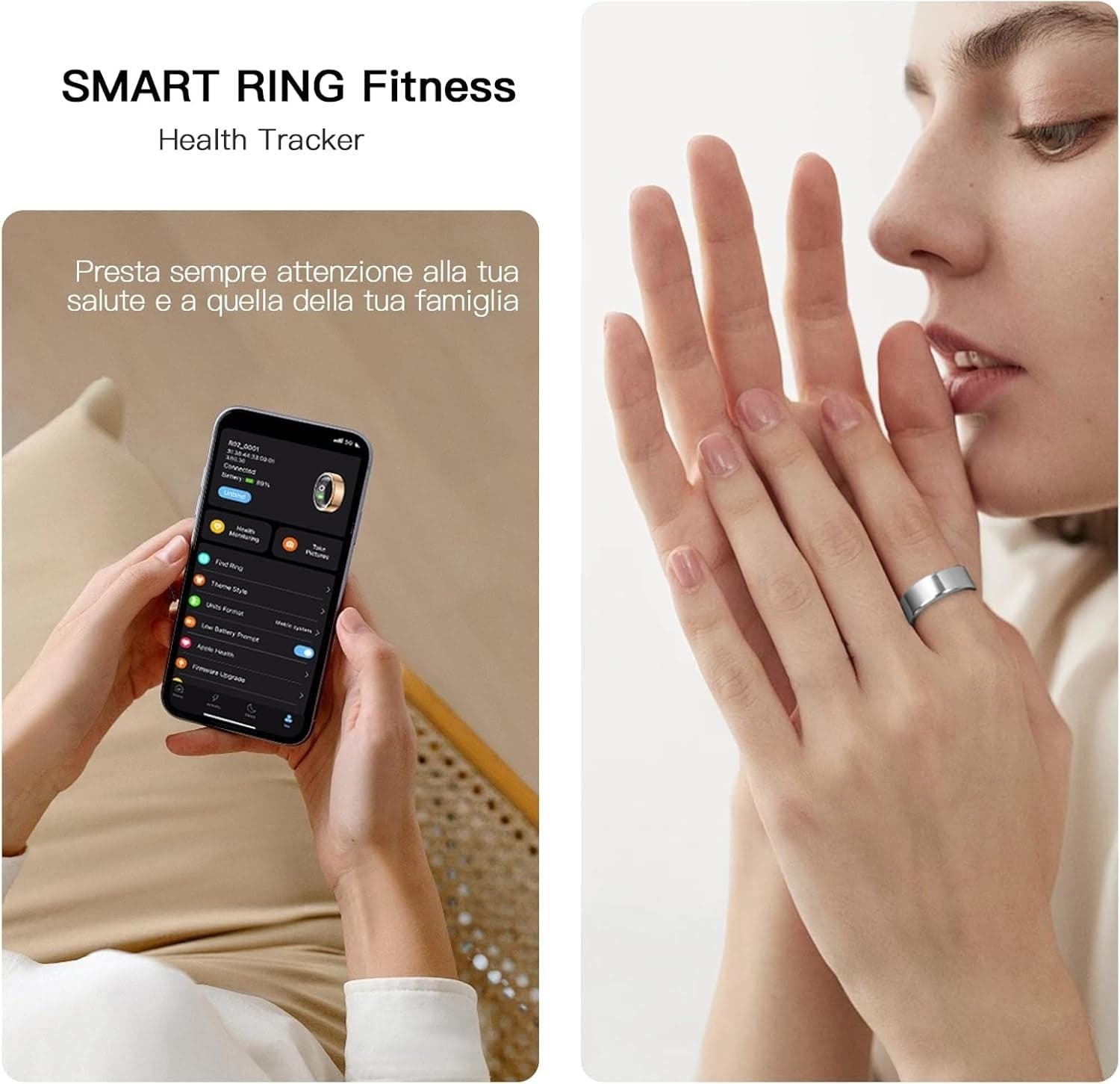 Fitness Tracker Smart Ring con Calorie Frequenza Cardiaca Monitoraggio del Sonno in Activity tracker CL Store - Battipaglia, commercioVirtuoso.it