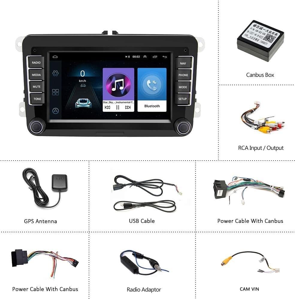 Autoradio Bluetooth 2 Din Airplay Android 8.1 Per Skoda V/W Passat B6 Polo Golf in Autoradio CL Store - Battipaglia, commercioVirtuoso.it