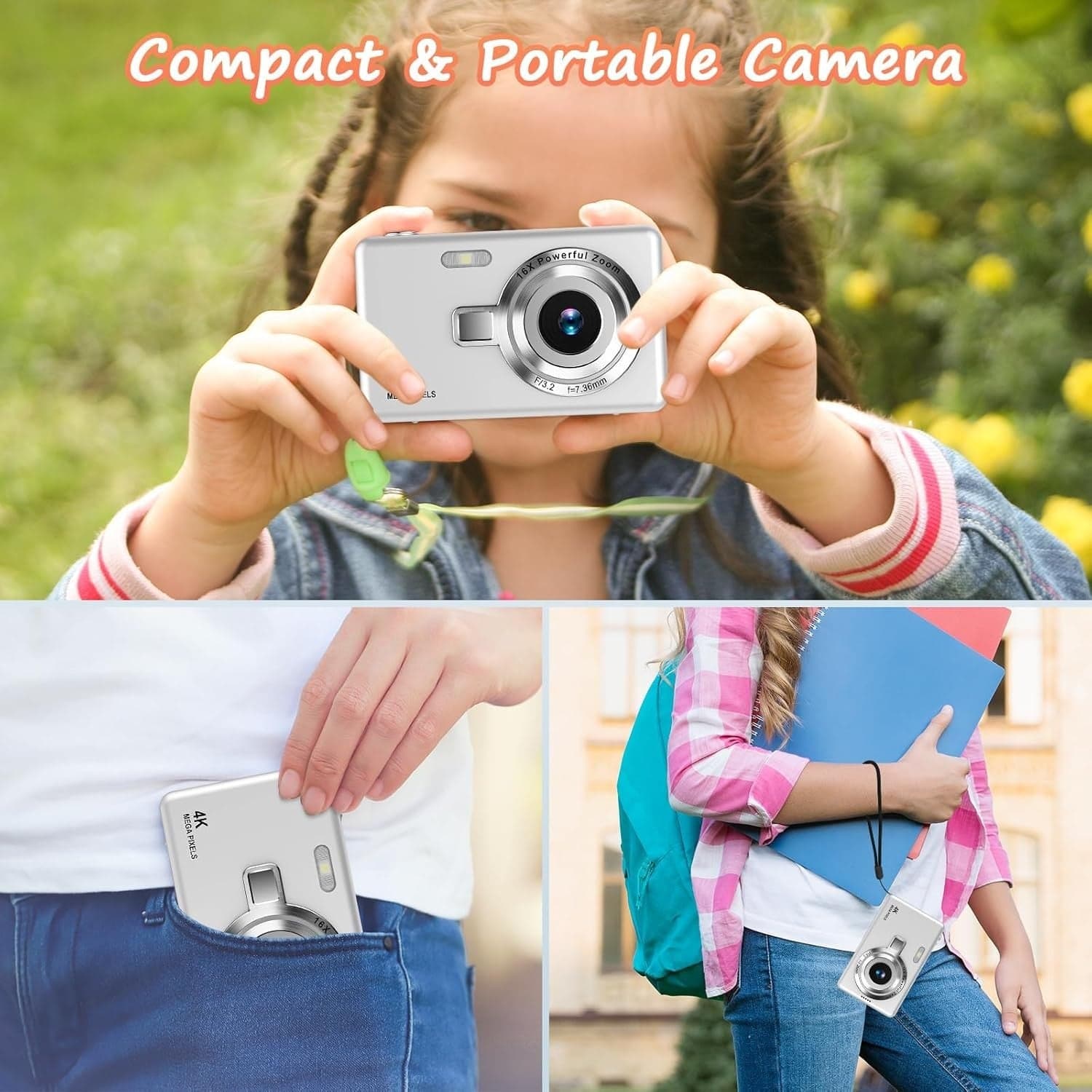 Macchina Fotografica Digitale con Scheda 64GB, 1080P 40MP con Zoom 8X Flash in Fotocamere digitali compatte CL Store - Battipaglia, commercioVirtuoso.it