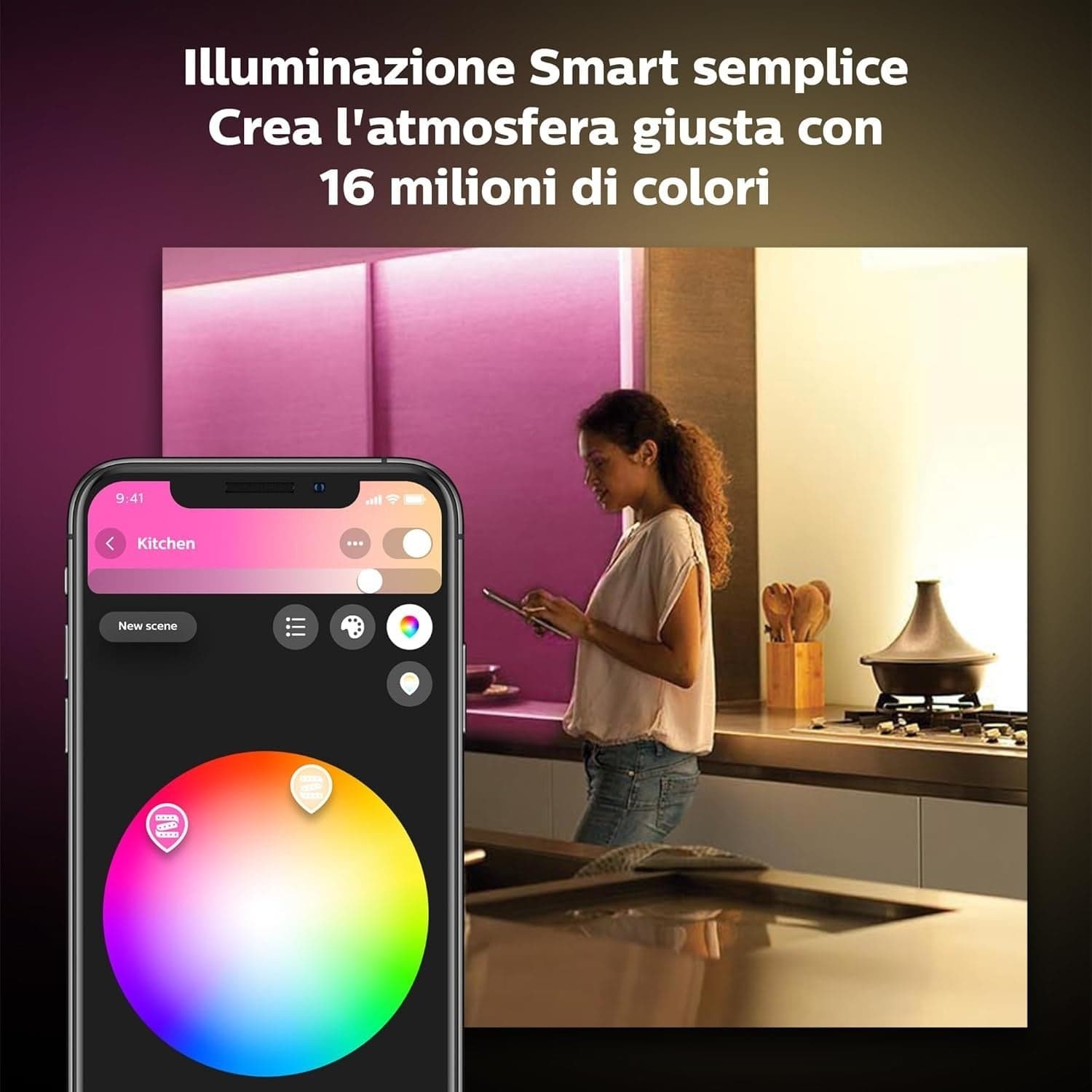 Philips Hue White & Color Ambiance Strisce LED Plus V4 base da 2 m dimmerabile in Nastri LED CL Store - Battipaglia, commercioVirtuoso.it