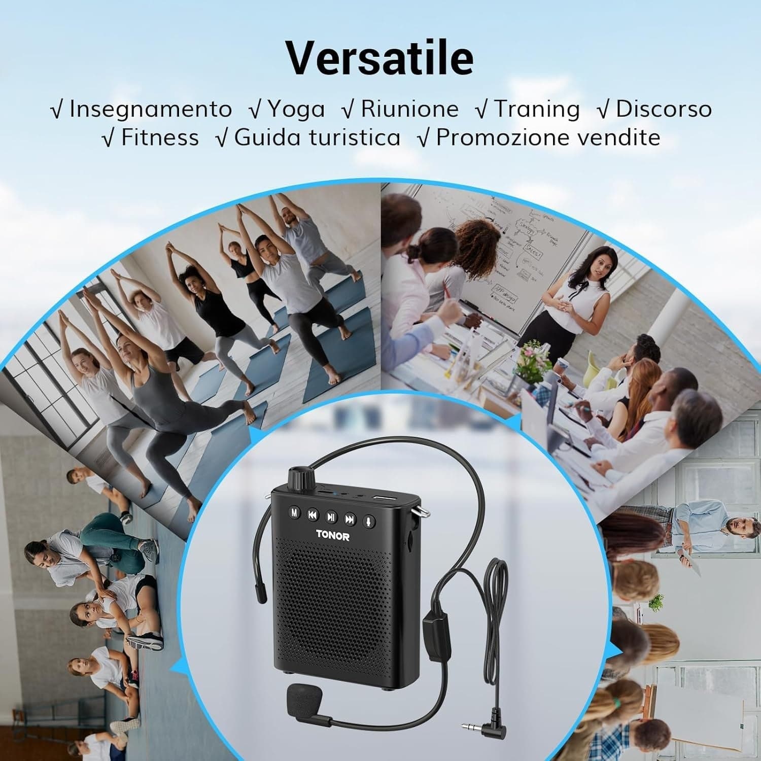 Amplificatore vocale portatile per insegnanti altoparlante TONOR in Sistemi PA CL Store - Battipaglia, commercioVirtuoso.it