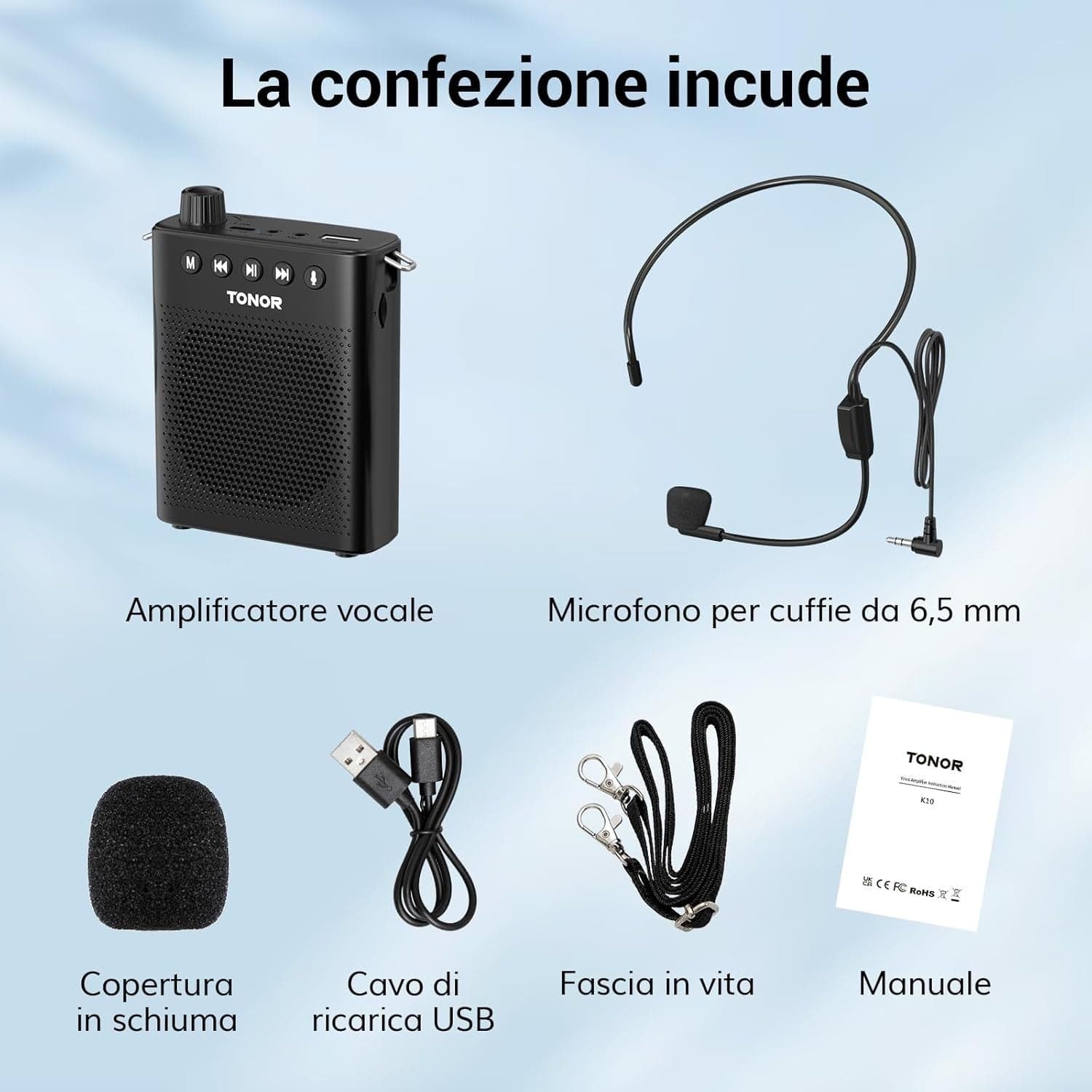 Amplificatore vocale portatile per insegnanti altoparlante TONOR in Sistemi PA CL Store - Battipaglia, commercioVirtuoso.it