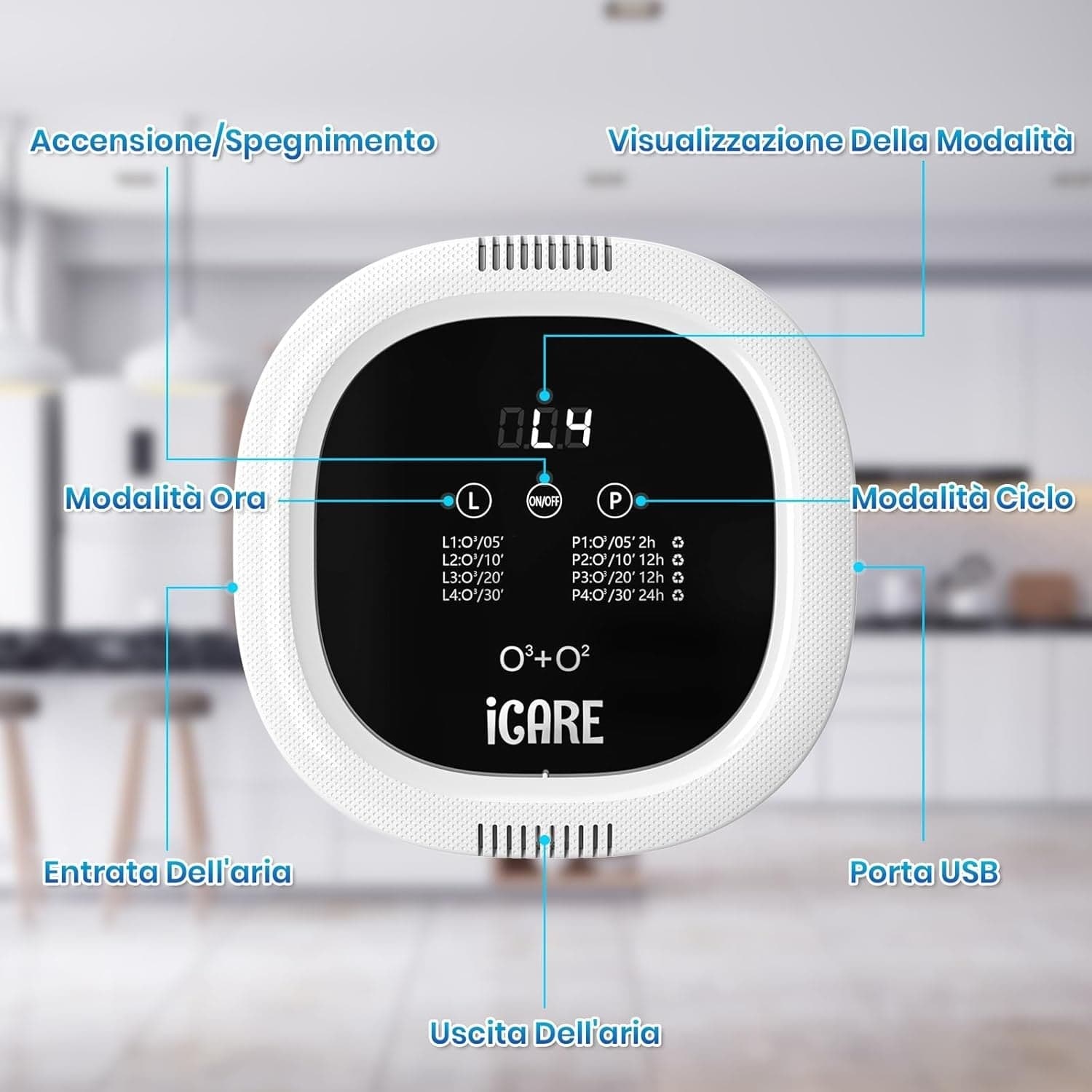 Generatore Di Ozono Purificatore D'Aria, 10000 Mah Ricaricabile Mini Purificator in Ionizzatori d'aria CL Store - Battipaglia, commercioVirtuoso.it
