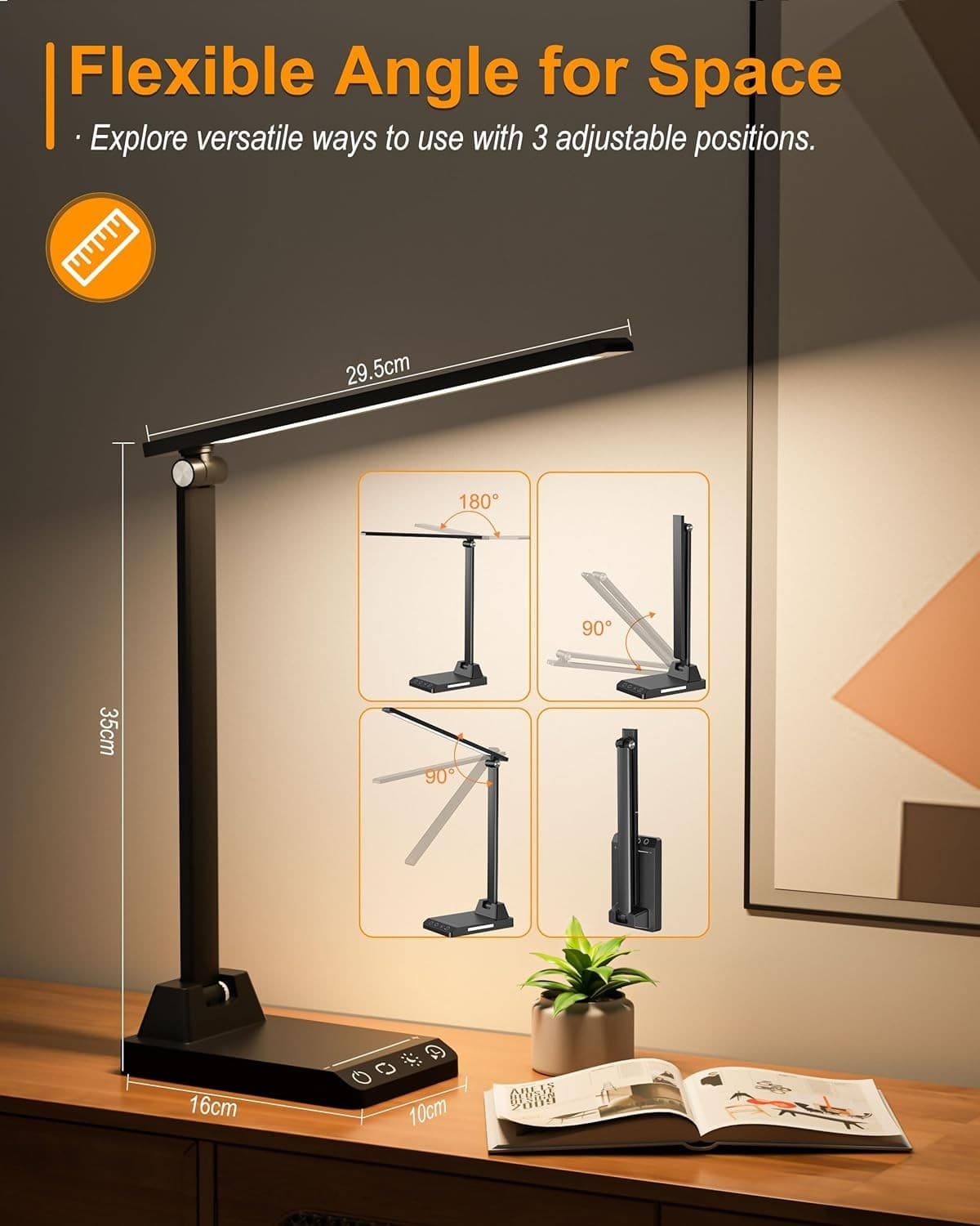 Lampada da scrivania 5 colori a temperatura ricaricabile a batteria dimmerabil in Lampade da tavolo e abat-jour CL Store - Battipaglia, commercioVirtuoso.it