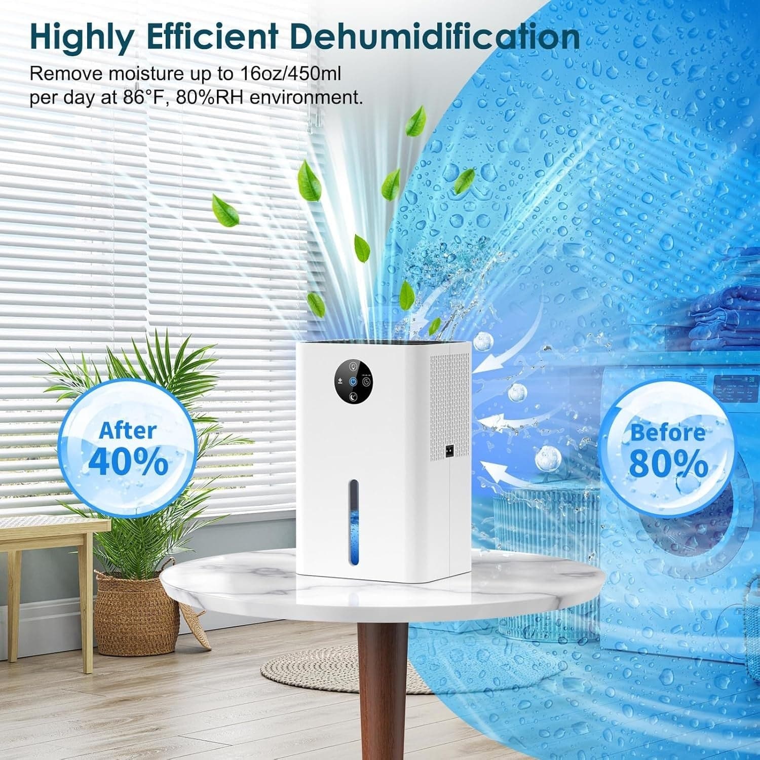 Deumidificatore elettrico 1,8L portatile ultra silenzioso sbrinamento automatico in Deumidificatori CL Store - Battipaglia, commercioVirtuoso.it