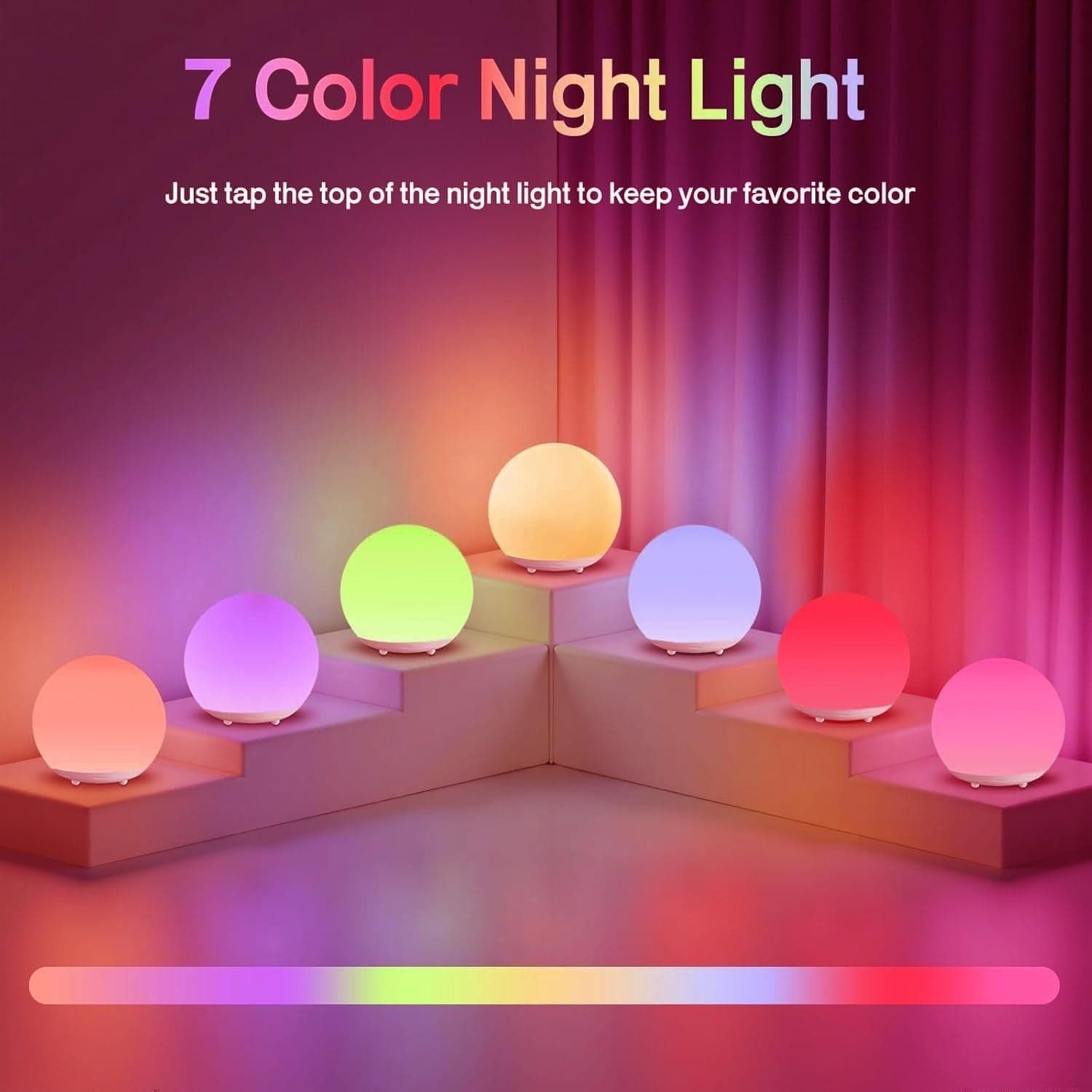 Luce notturna per bambini, lampada da tavolo a LED ricaricabile tramite USB in Luci notturne per bambini CL Store - Battipaglia, commercioVirtuoso.it