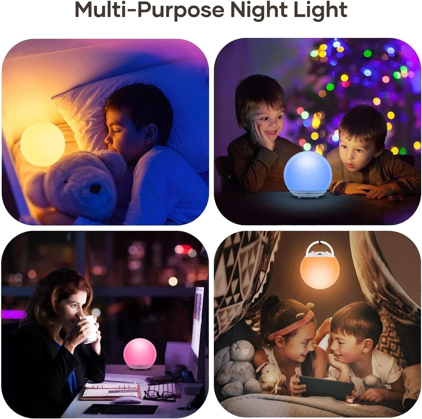 Luce notturna per bambini, lampada da tavolo a LED ricaricabile tramite USB in Luci notturne per bambini CL Store - Battipaglia, commercioVirtuoso.it