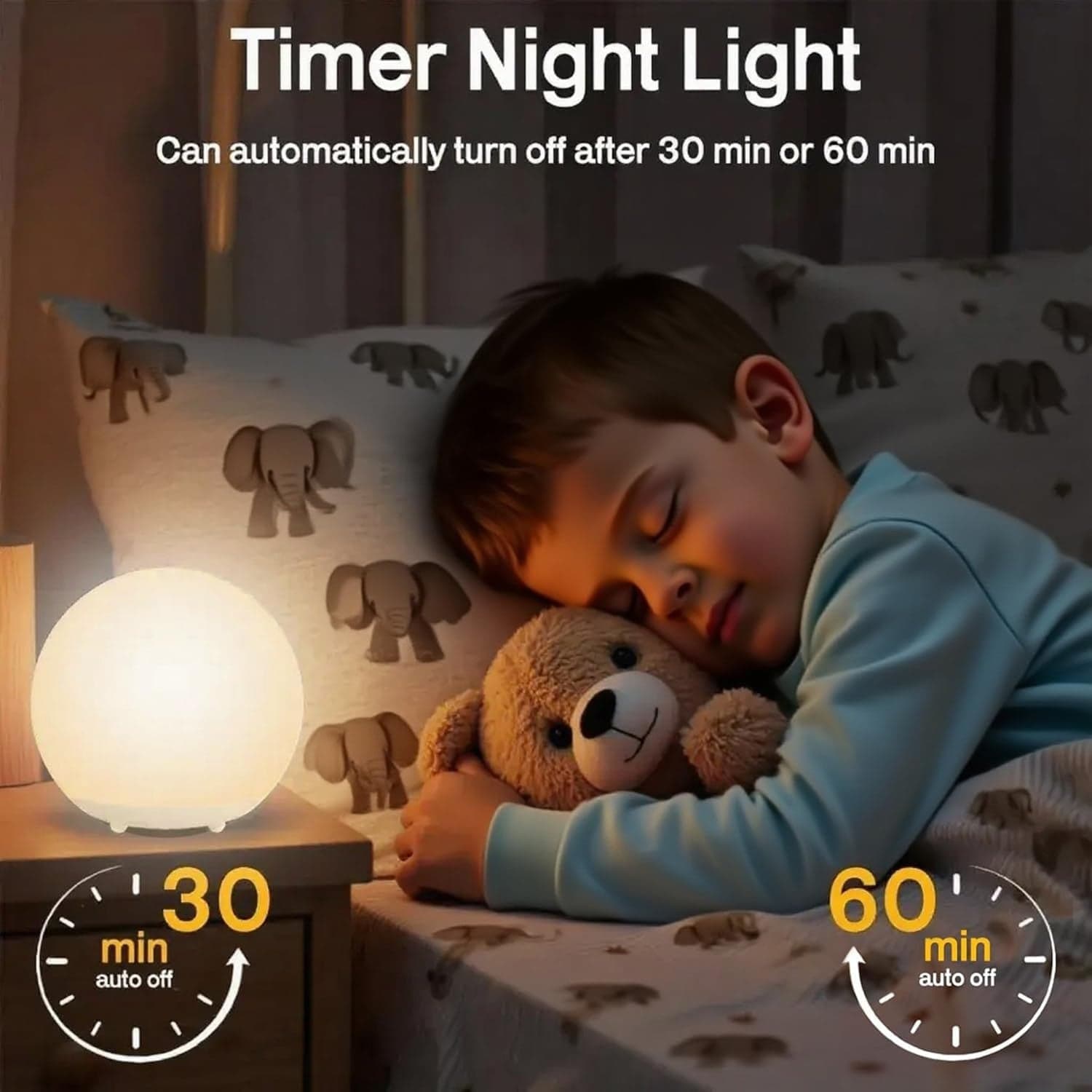 Luce notturna per bambini, lampada da tavolo a LED ricaricabile tramite USB in Luci notturne per bambini CL Store - Battipaglia, commercioVirtuoso.it