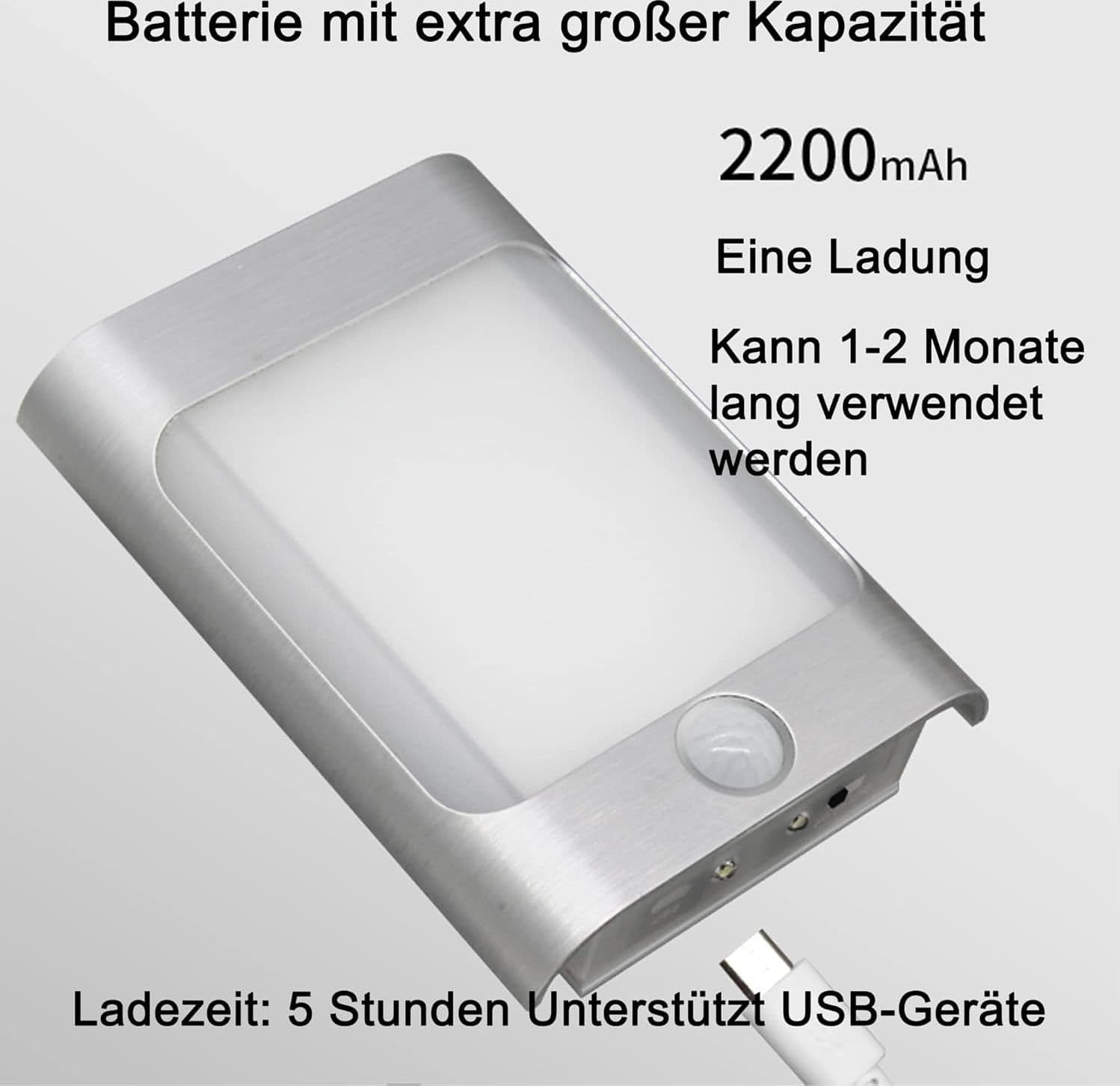 Lampada da parete per interni 2 pezzi con sensore di movimento batteria LED in Applique CL Store - Battipaglia, commercioVirtuoso.it