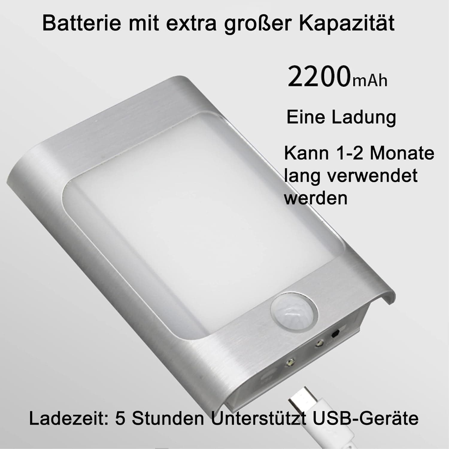 Lampada da parete per interni 2 pezzi con sensore di movimento batteria LED in Applique CL Store - Battipaglia, commercioVirtuoso.it