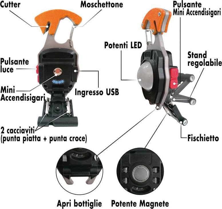 Luxen Proiettore Ricaricabile E Tascabile + Accessori ''X-Power'' 5W, 500 Lumen, 7 Modalitãe Di Luce in Torce elettriche portatili (standard) BricoGo - Marano di Napoli, commercioVirtuoso.it