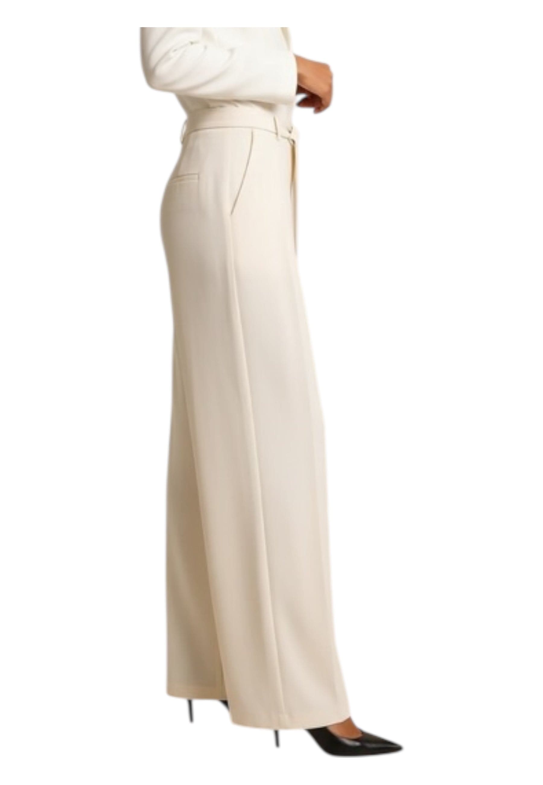 IMPERIAL Pantaloni palazzo a vita alta con pince Donna Imperial da donna in Pantaloni Drestige - Casamassima, commercioVirtuoso.it
