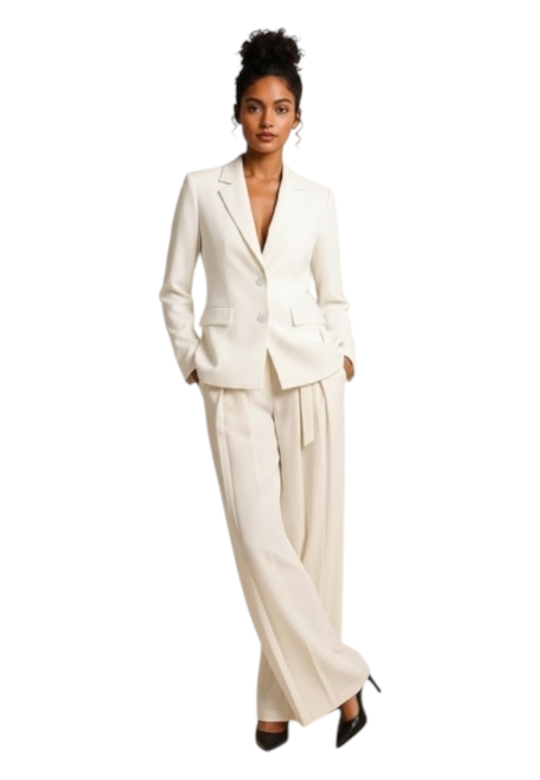 IMPERIAL Pantaloni palazzo a vita alta con pince Donna Imperial da donna in Pantaloni Drestige - Casamassima, commercioVirtuoso.it