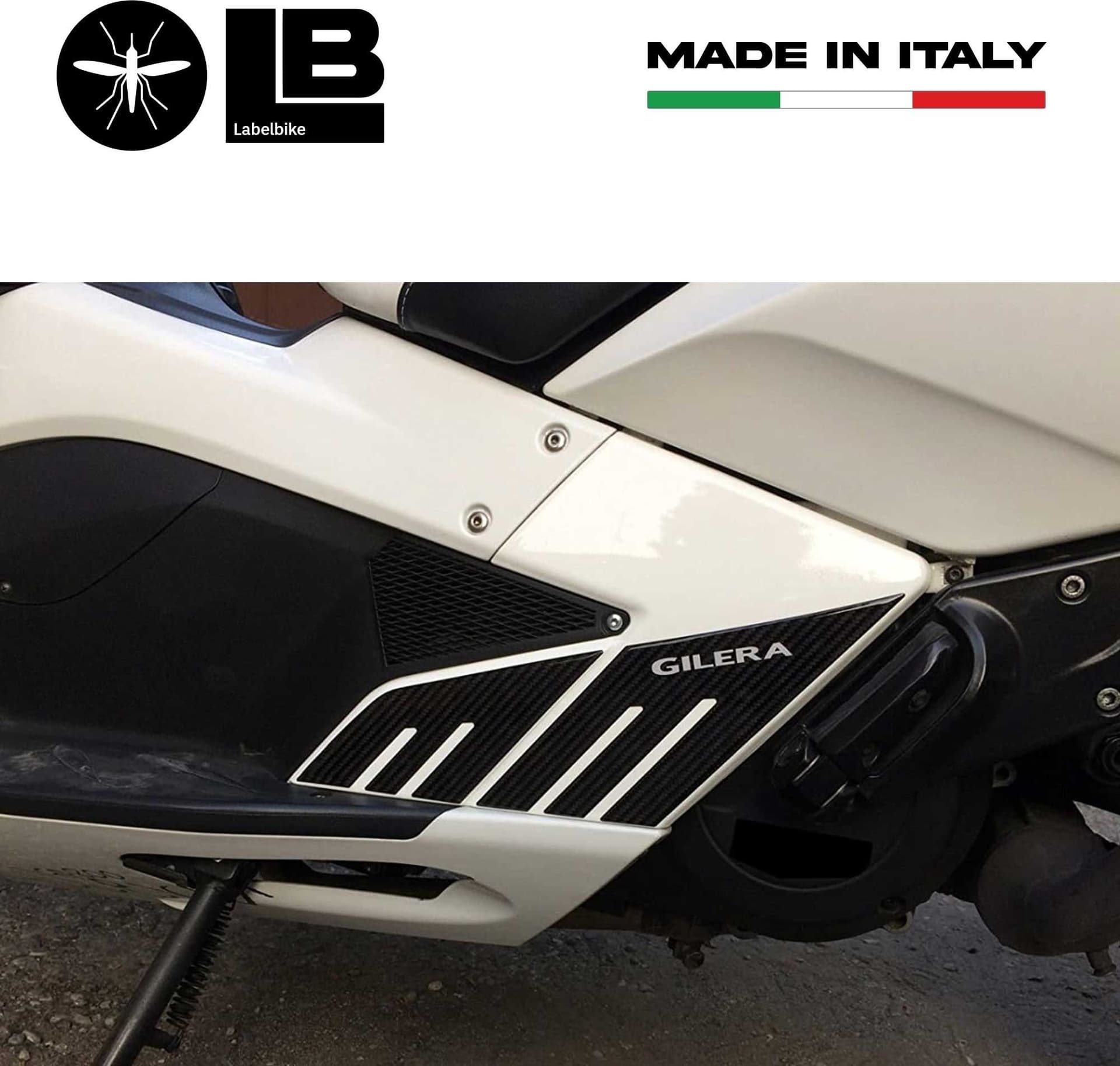 2 ADESIVI in RESINA GEL PROTEZIONI PIEDI PASSEGGERO compatibili per GILERA GP800 in Decalcomanie adesivi e magneti LabelBike - Bibbiano, commercioVirtuoso.it