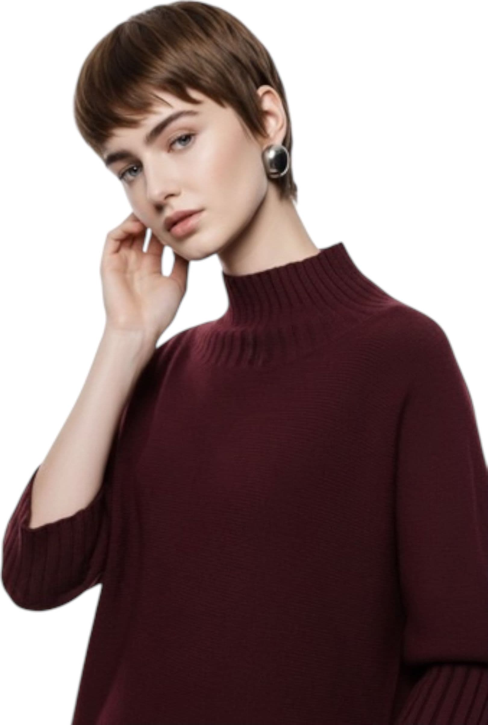 IMPERIAL Maglione oversize collo alto manica tre quarti Donna Imperial da donna in Maglioni Drestige - Casamassima, commercioVirtuoso.it