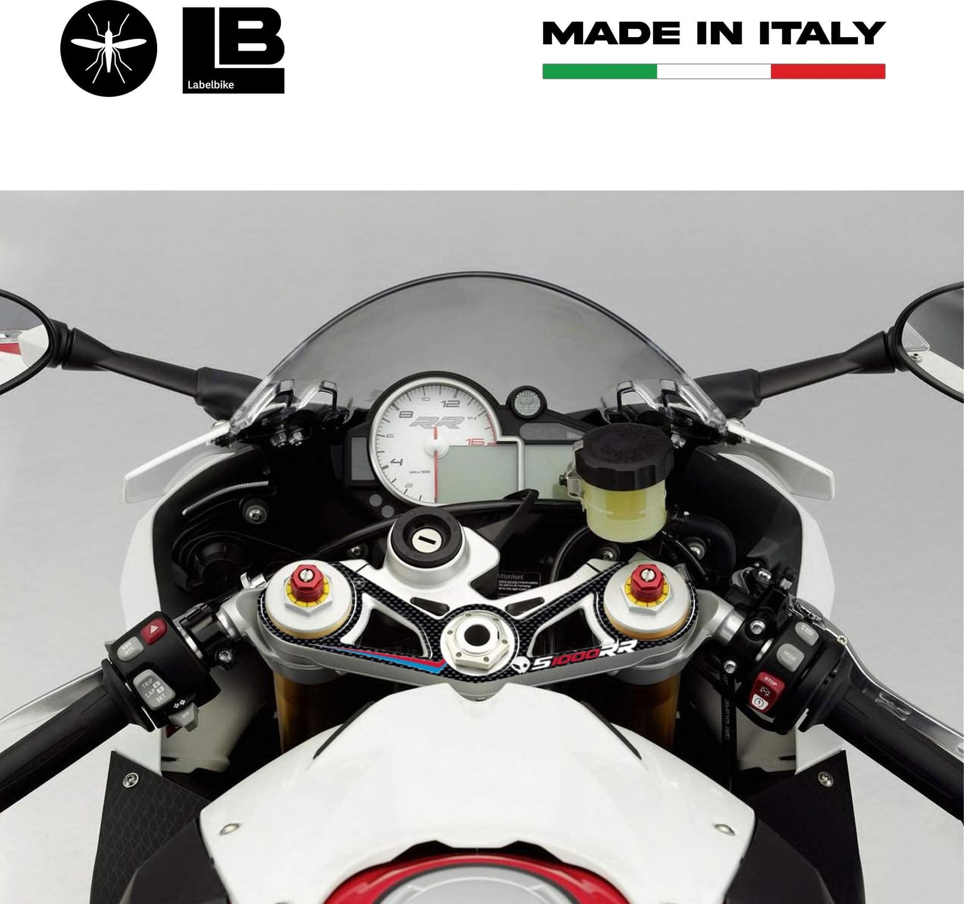 Adesivo in Resina 3D PIASTRA FORCELLA compatibile per MOTO BMW S1000RR 2009-2011 in Decalcomanie adesivi e magneti LabelBike - Bibbiano, commercioVirtuoso.it