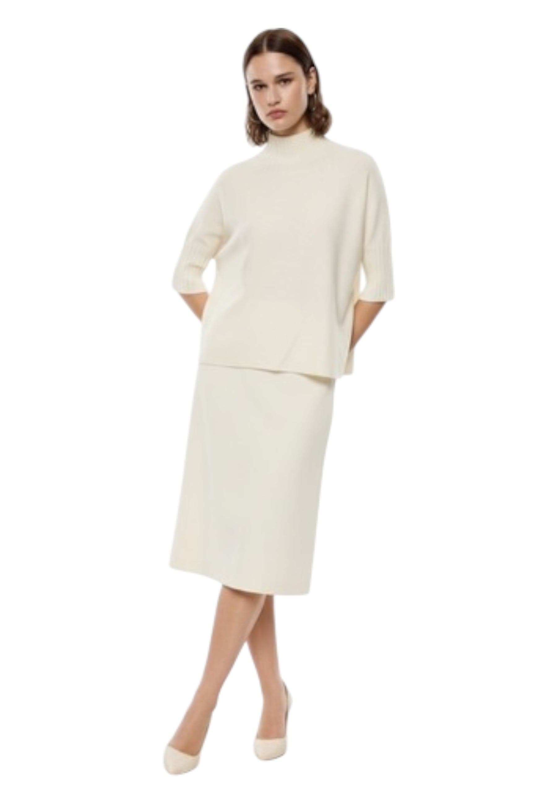 IMPERIAL Maglione turtleneck maniche a mezzo braccio Donna Imperial da donna in Maglioni Drestige - Casamassima, commercioVirtuoso.it