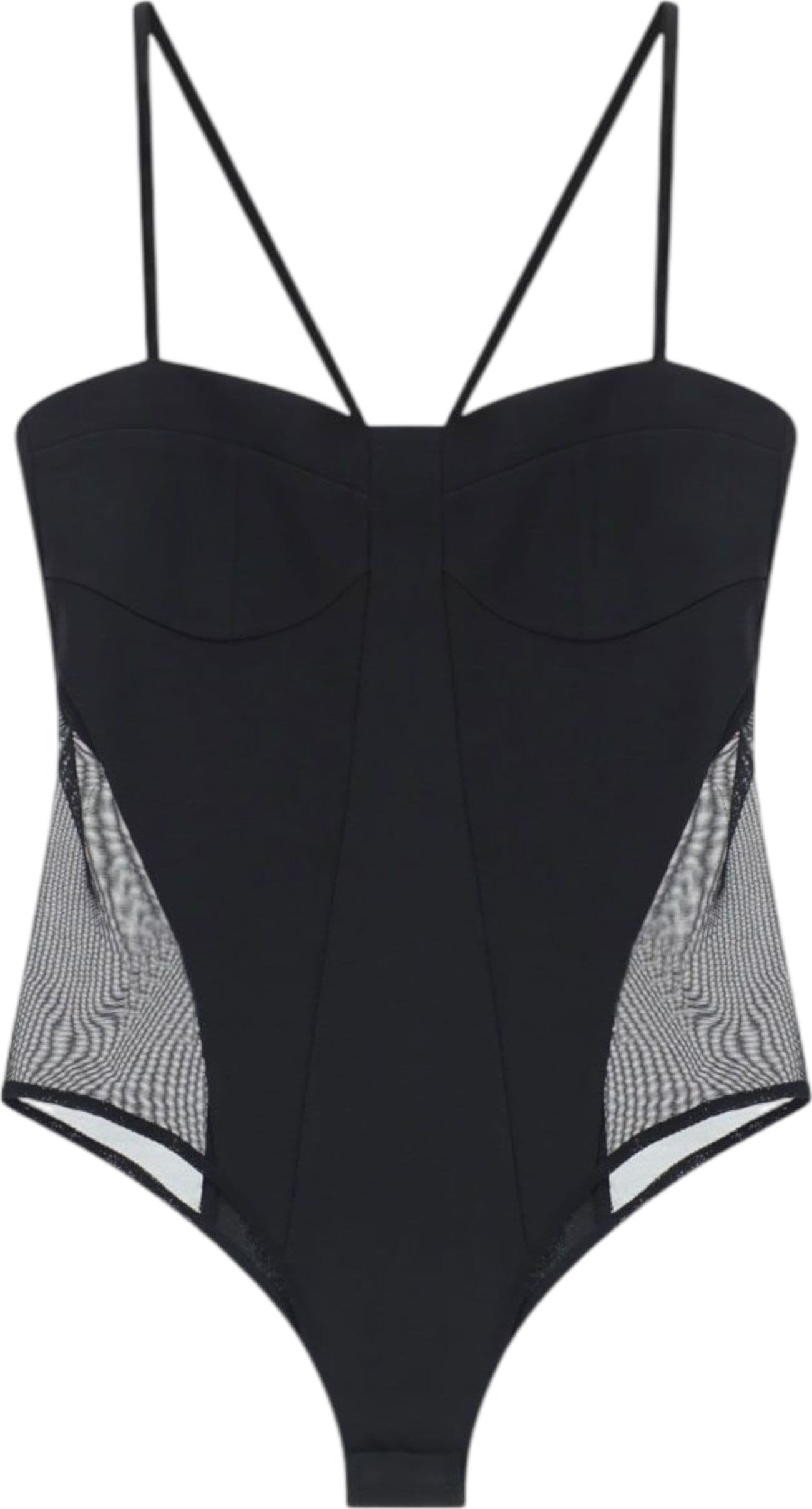 IMPERIAL Body con spalline sottili e pannelli laterali in rete Donna Imperial da donna in Body Drestige - Casamassima, commercioVirtuoso.it