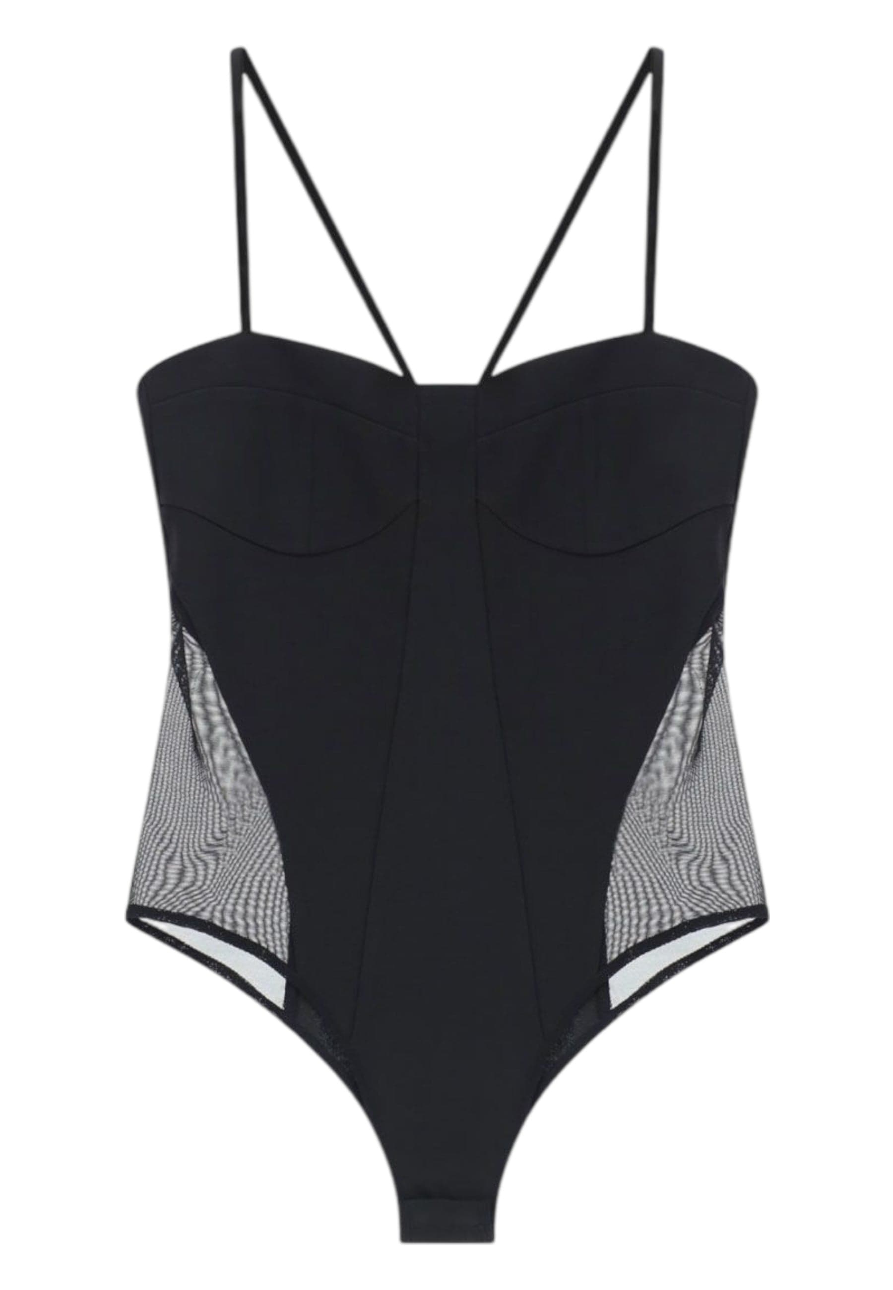 IMPERIAL Body con spalline sottili e pannelli laterali in rete Donna Imperial da donna in Body Drestige - Casamassima, commercioVirtuoso.it