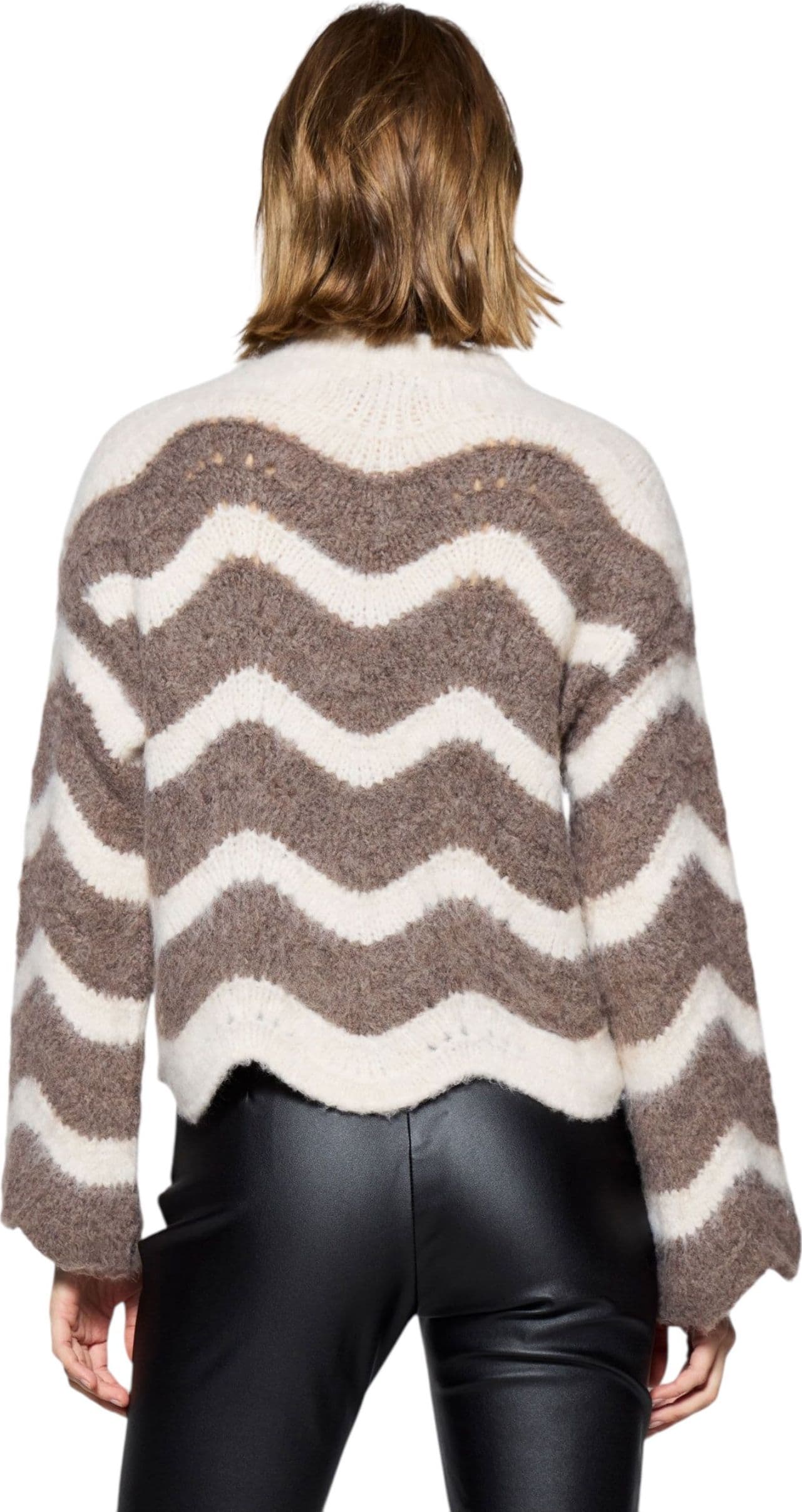 PLEASE Maglione pullover a righe ondulate girocollo Donna Please da donna in Maglioni Drestige - Casamassima, commercioVirtuoso.it