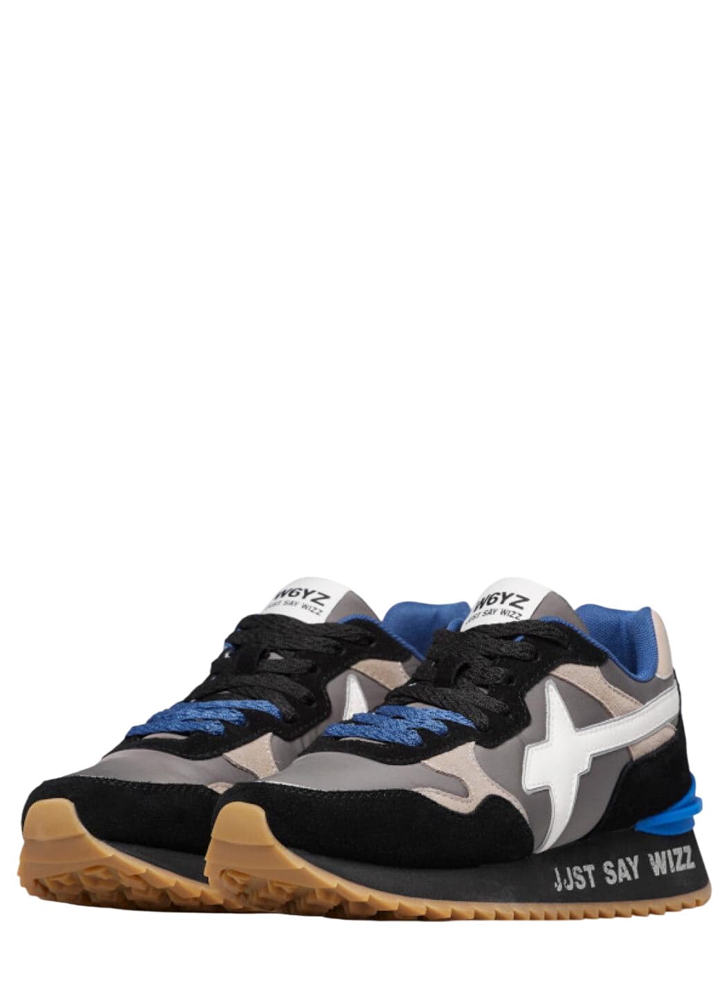 W6YZ W6yz scarpe uomo YAK-M. - Sneakers in tessuto tecnico e suede - Nero-Grigio 2015185111A33 da uomo in Sneaker casual Drestige - Casamassima, commercioVirtuoso.it