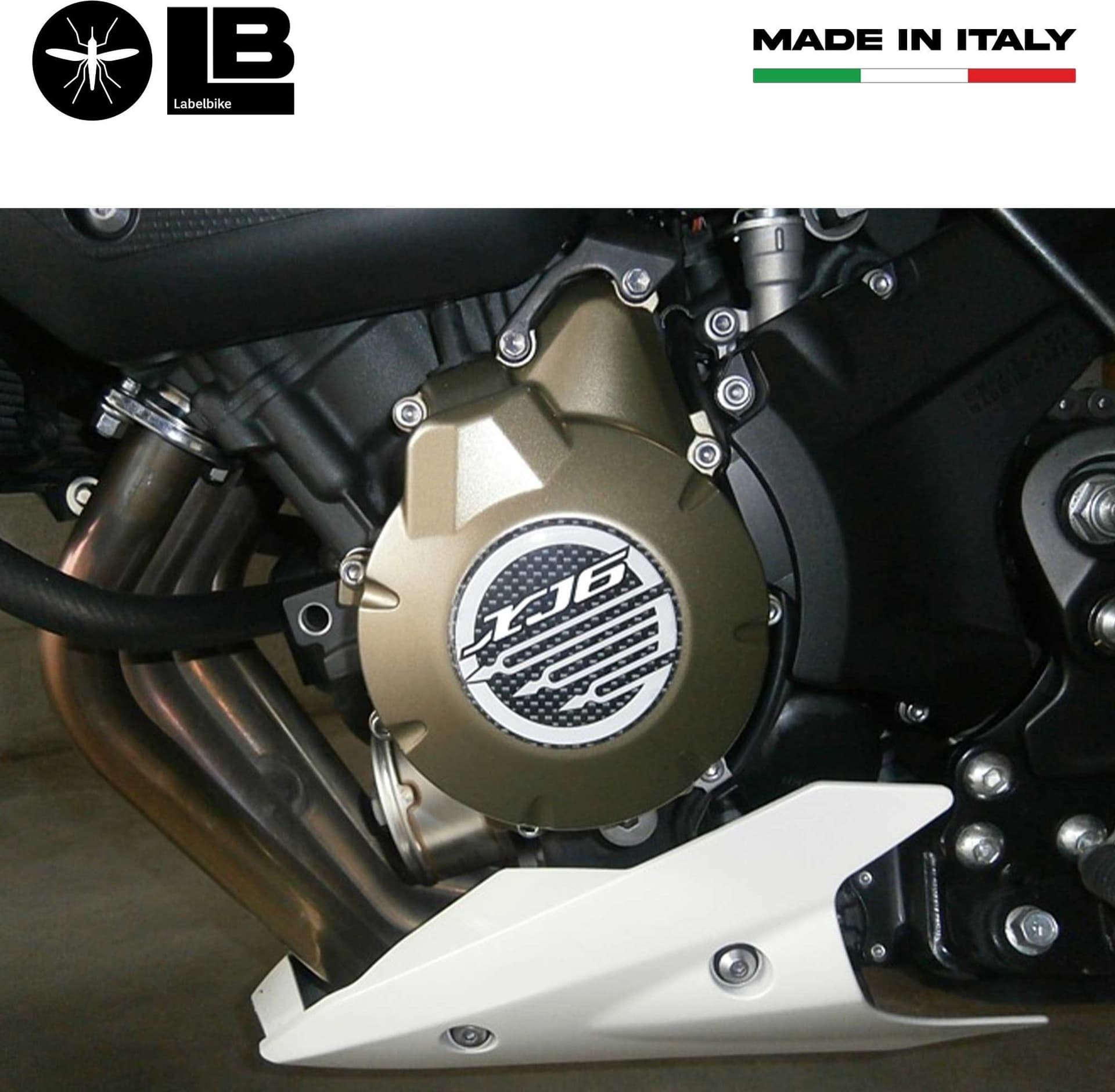KIT ADESIVI STICKERS 3D GEL CARBONIO compatibile per MOTO YAMAHA XJ6 2008-2013 in Decalcomanie adesivi e magneti LabelBike - Bibbiano, commercioVirtuoso.it