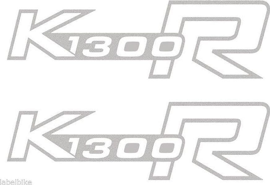 2 Adesivi Serbatoio per Bmw K1300r K1300 Stickers K 1300 R argento 14x4 – Labelbike