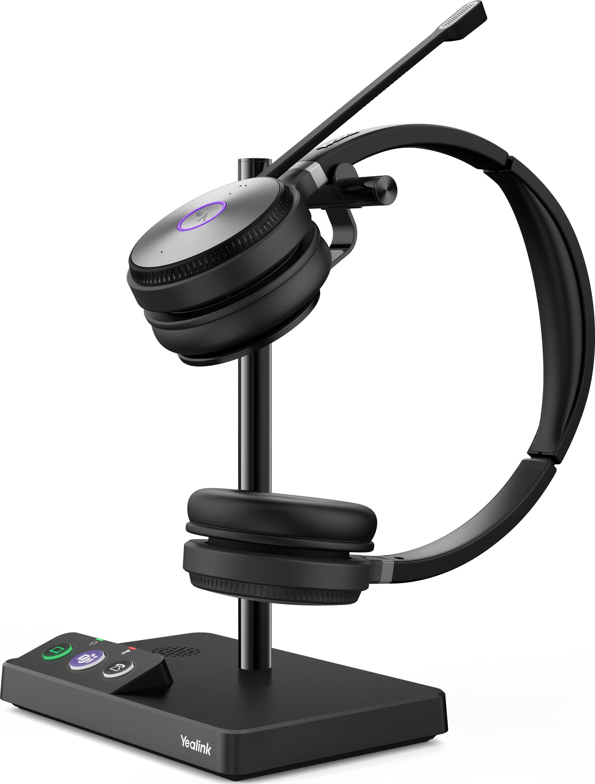 Yealink wh62 dual teams auricolare wireless a padiglione ufficio micro-usb base di ricarica nero - WH62-DUAL-TEAMS