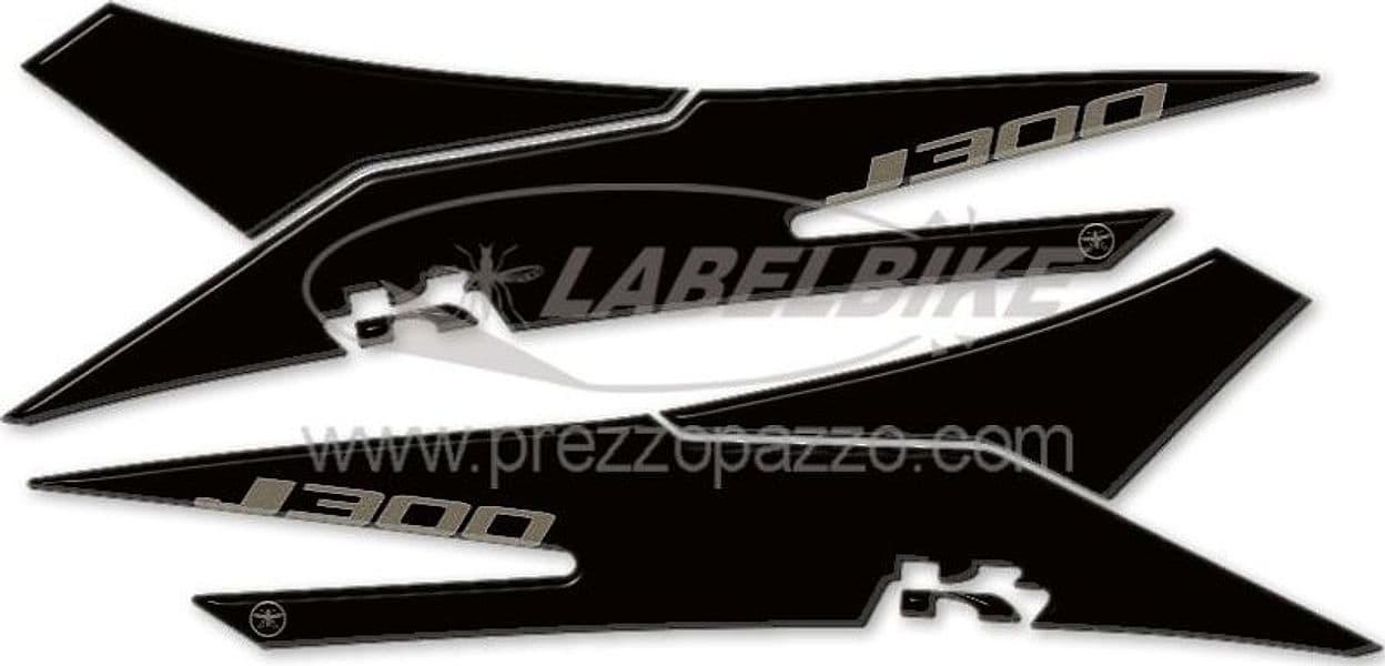 2 ADESIVI gel 3D PROTEZIONI PEDANE compatibili per J 300 SCOOTER KAWASAKI J300 in Paraserbatoio LabelBike - Bibbiano, commercioVirtuoso.it