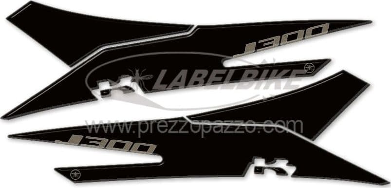 2 ADESIVI gel 3D PROTEZIONI PEDANE compatibili per J 300 SCOOTER KAWASAKI J300 in Paraserbatoio LabelBike - Bibbiano, commercioVirtuoso.it