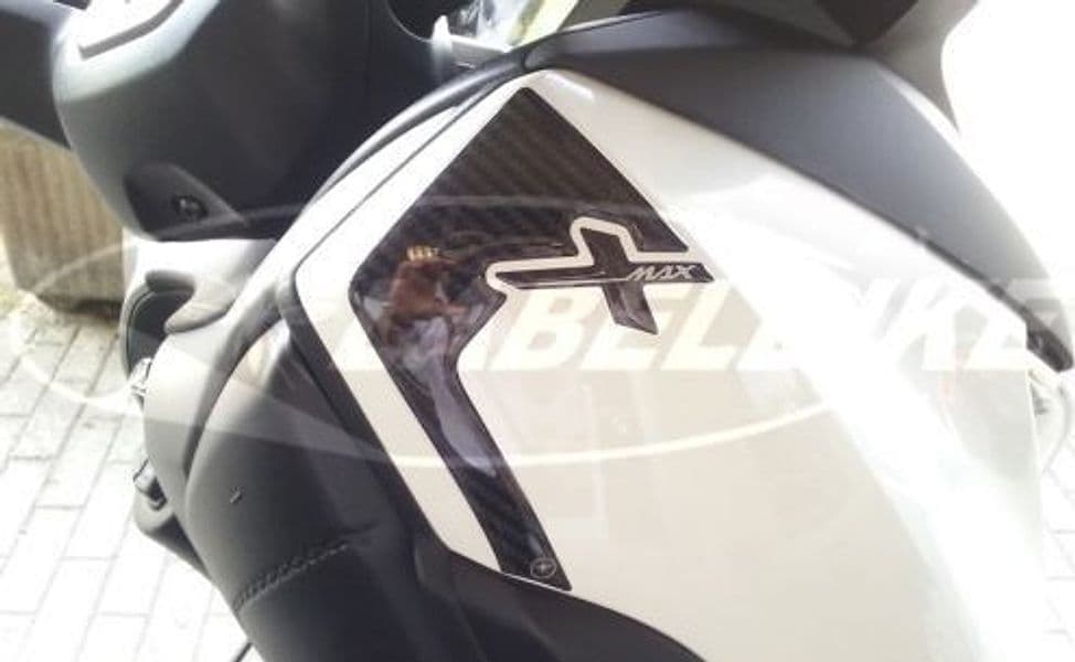 2 ADESIVI-STICKERS 3D gel PARASPIGOLI compatibili per YAMAHA XMAX 400 2017-2021