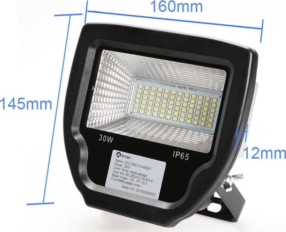Anten 10W 2500LM SMD 2835 LED IP65 Faretto di sicurezza per esterni bianco natur in Proiettori CL Store - Battipaglia, commercioVirtuoso.it