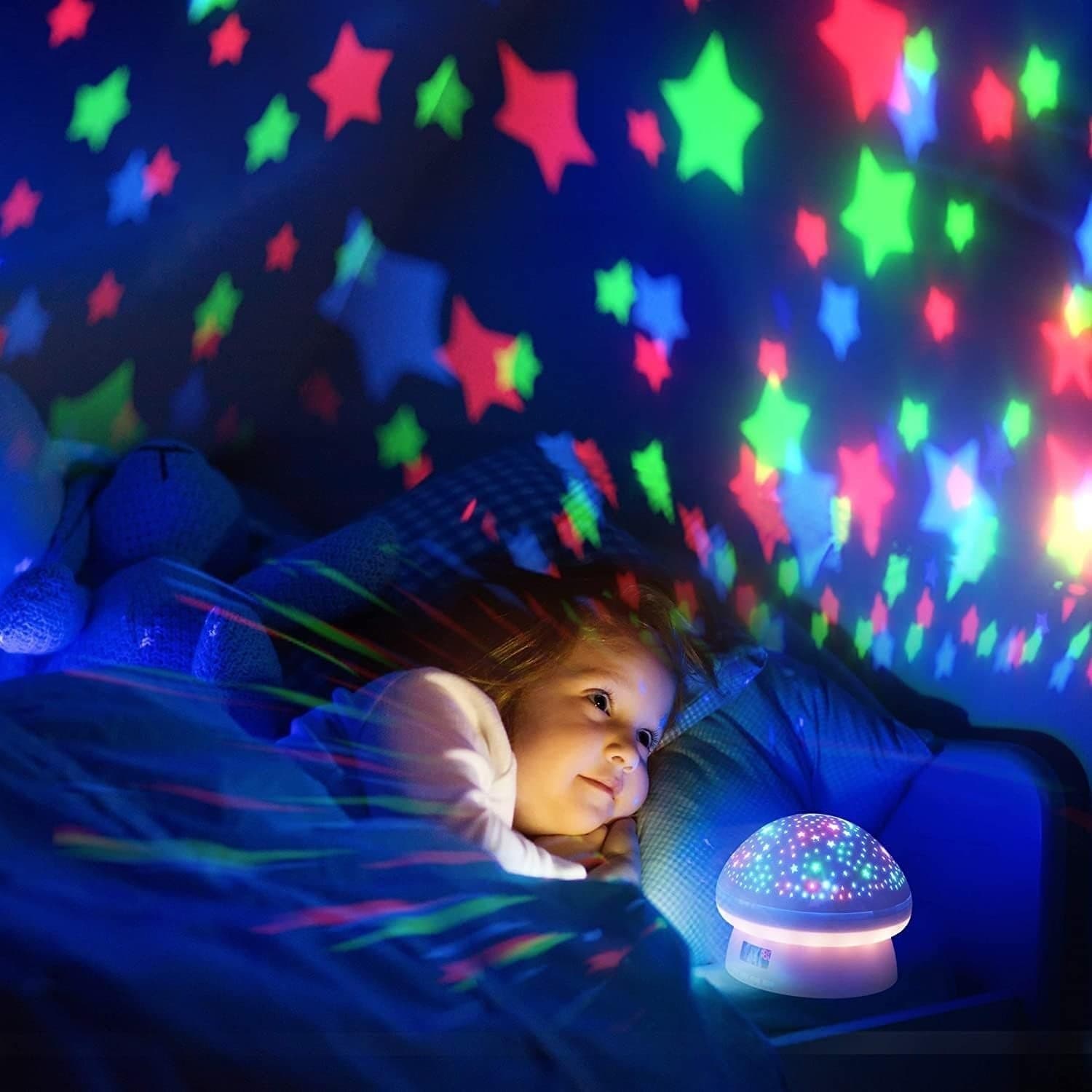 Lampada decorativa della camera da letto cielo stellato rotazione a 360° 8 Luci in Luci notturne per bambini CL Store - Battipaglia, commercioVirtuoso.it