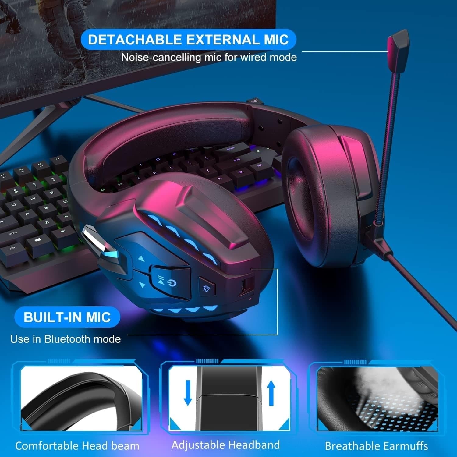 Cuffie da gioco PHOINIKAS PS5 per PS4, PC, Switch, cuffie Q10 Xbox One con audio in Cuffie gaming CL Store - Battipaglia, commercioVirtuoso.it