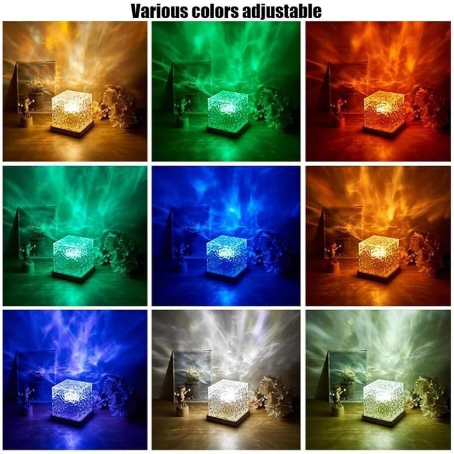 Lampada Aurora Northern Lights Wave-Cube Proiettore 16 Colori con Effetto D'Acqu in Luci notturne per bambini CL Store - Battipaglia, commercioVirtuoso.it