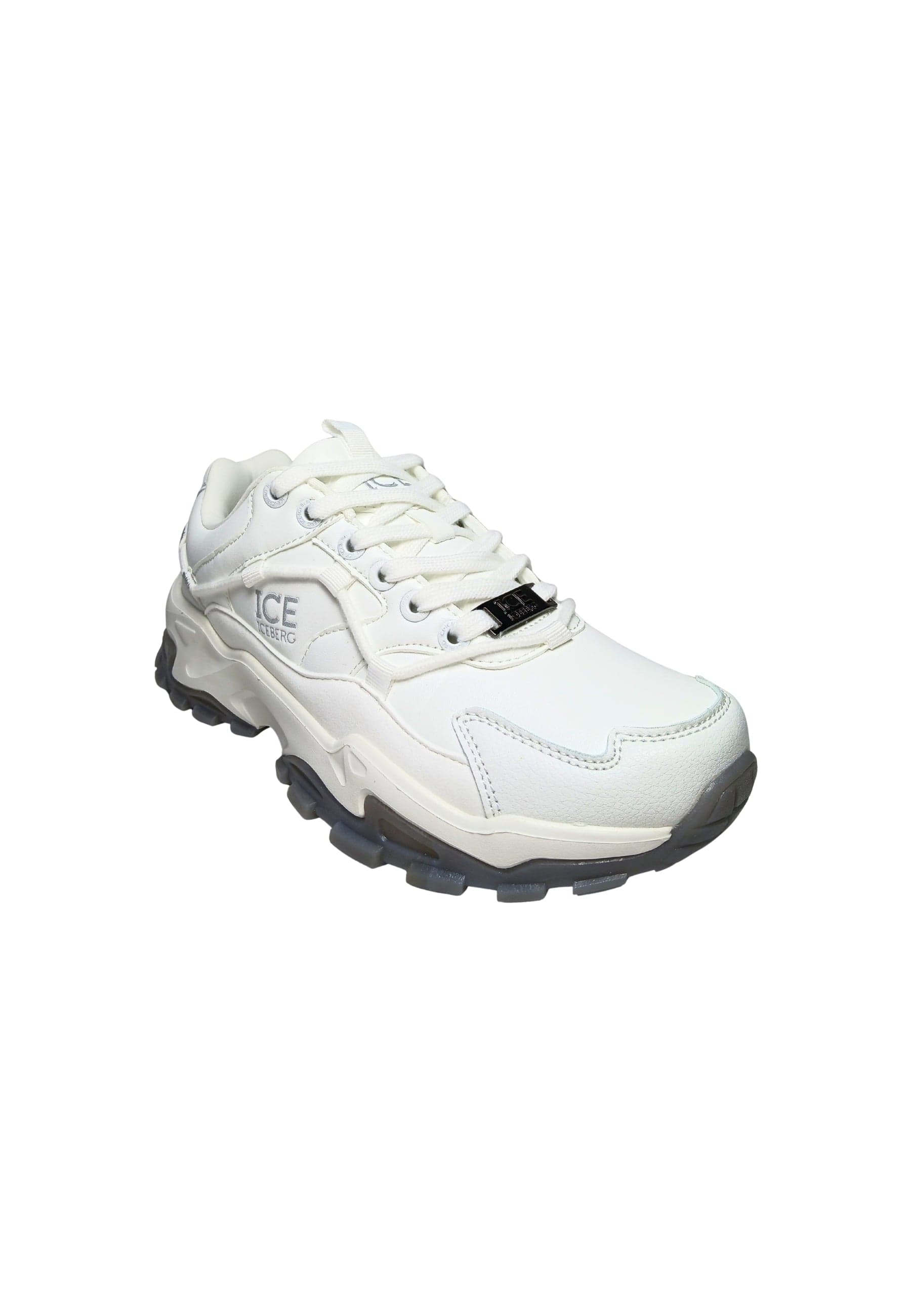 ICEBERG Scarpe Adulto unisex Iceberg Sneakers sportiva. Tomaia in pelle, inserti in camoscio. Total white. da uomo in Sneaker casual Drestige - Casamassima, commercioVirtuoso.it