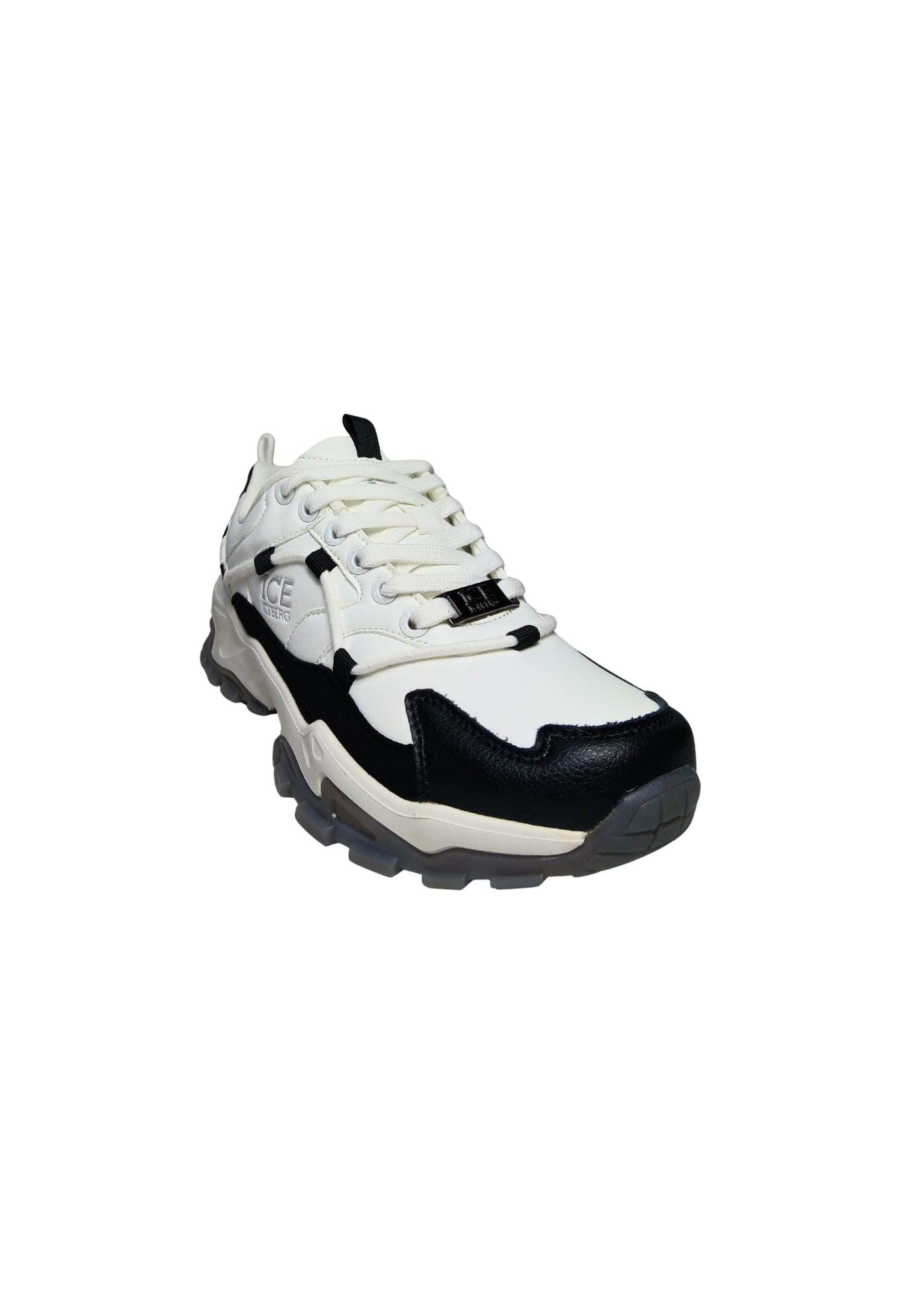 ICEBERG Scarpe Adulto unisex Iceberg Sneakers sportiva. Tomaia in pelle, inserti in camoscio. Dettagli white/black da uomo in Sneaker casual Drestige - Casamassima, commercioVirtuoso.it