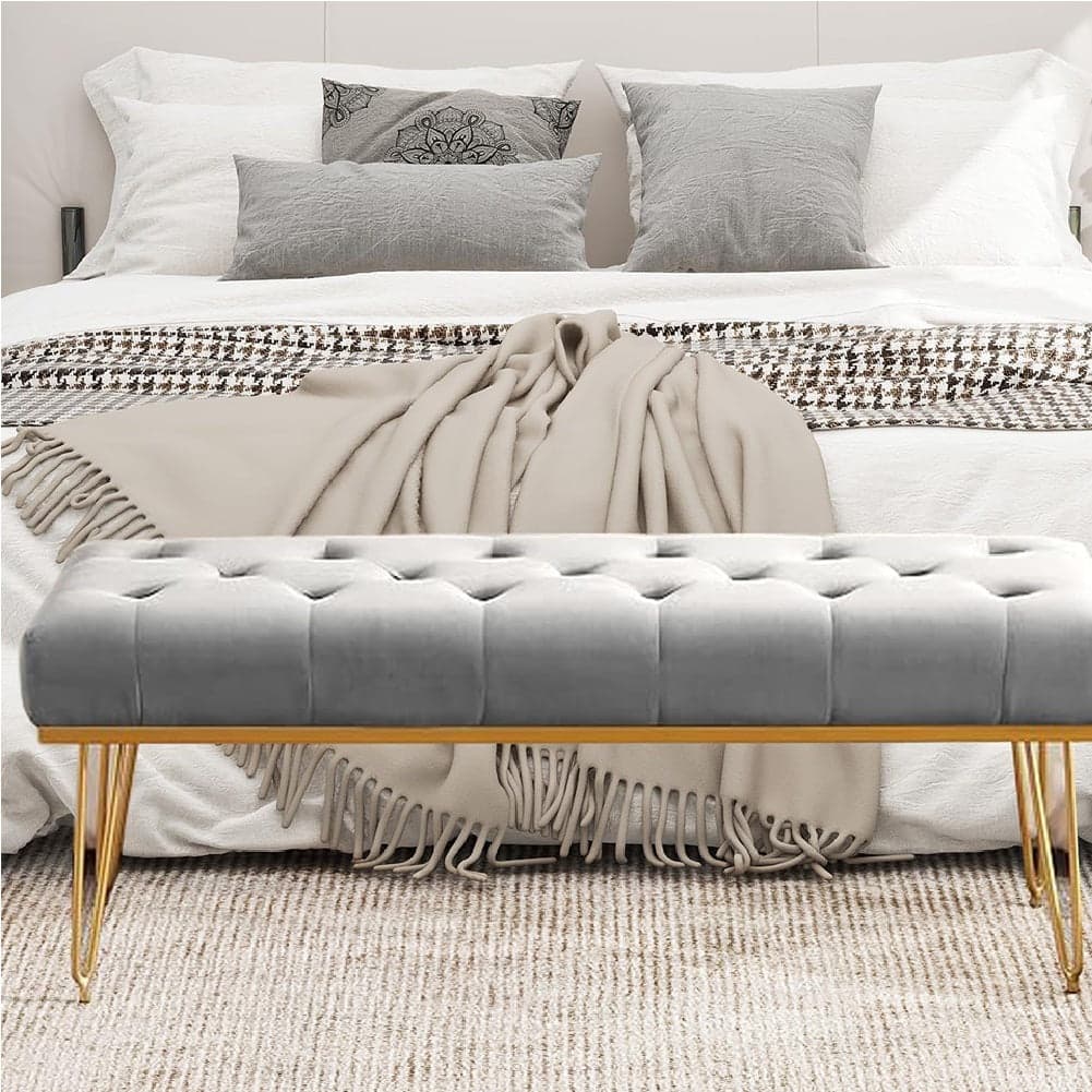 Panchina in Tessuto Chester 114x37 H45 cm Ingresso Camera da Letto Soggiorno Grigio in Panche contenitore Danyx - Casoria, commercioVirtuoso.it