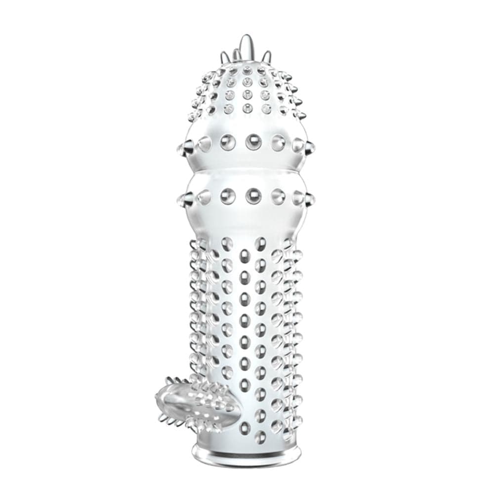 Penis sleeve prolunga fallica per il pene super elastica e trasparente con stimolatori in Guaine e prolunghe per il pene Kondorama - Martinsicuro, commercioVirtuoso.it