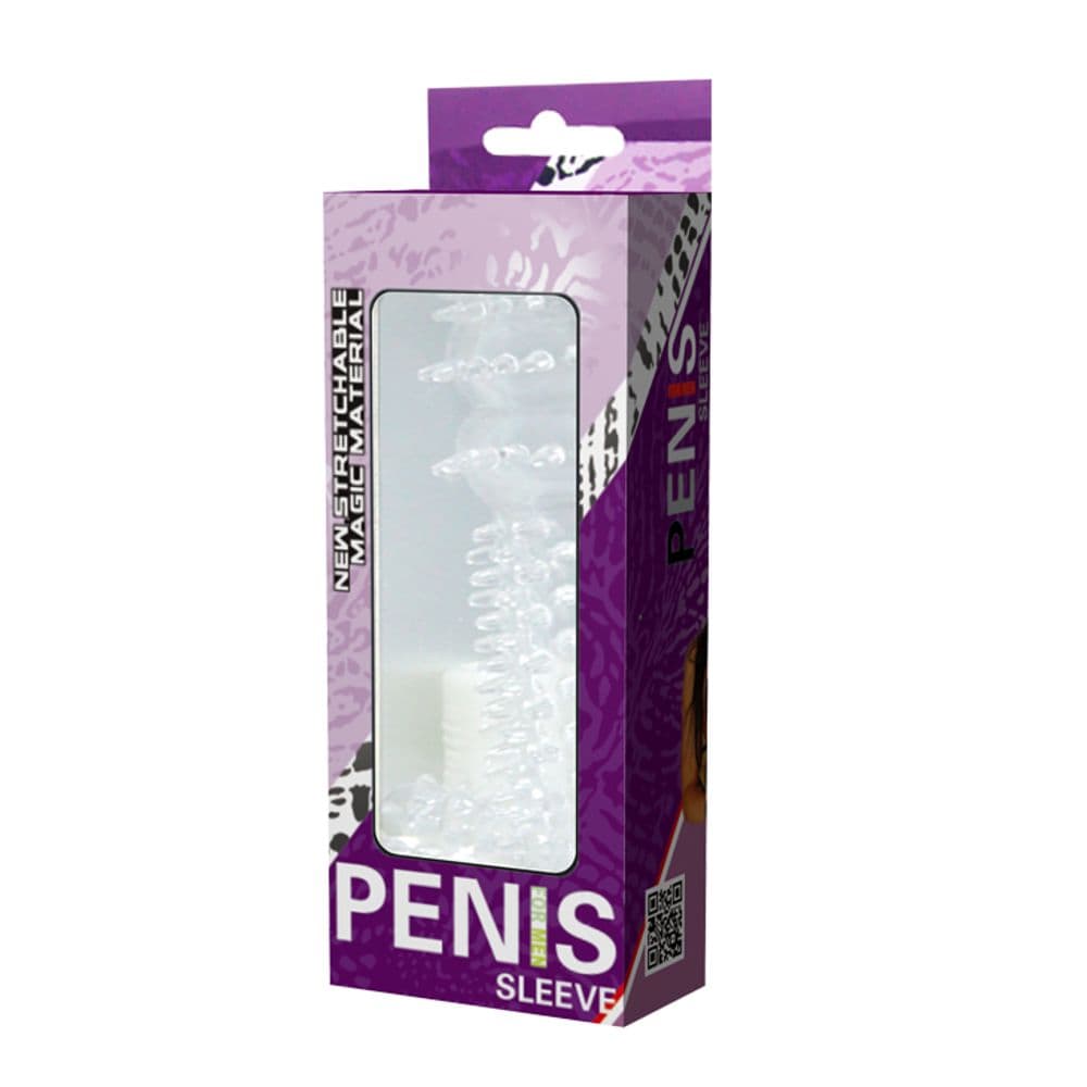 Penis sleeve prolunga fallica per il pene super elastica e trasparente con stimolatori in Guaine e prolunghe per il pene Kondorama - Martinsicuro, commercioVirtuoso.it