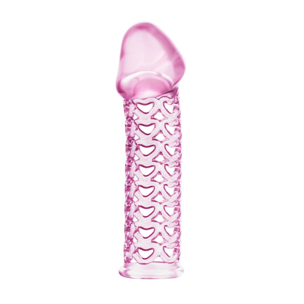 Guaina prolunga rosa super elastica rosa trasparente per il pene con stimolatori in Guaine e prolunghe per il pene Kondorama - Martinsicuro, commercioVirtuoso.it