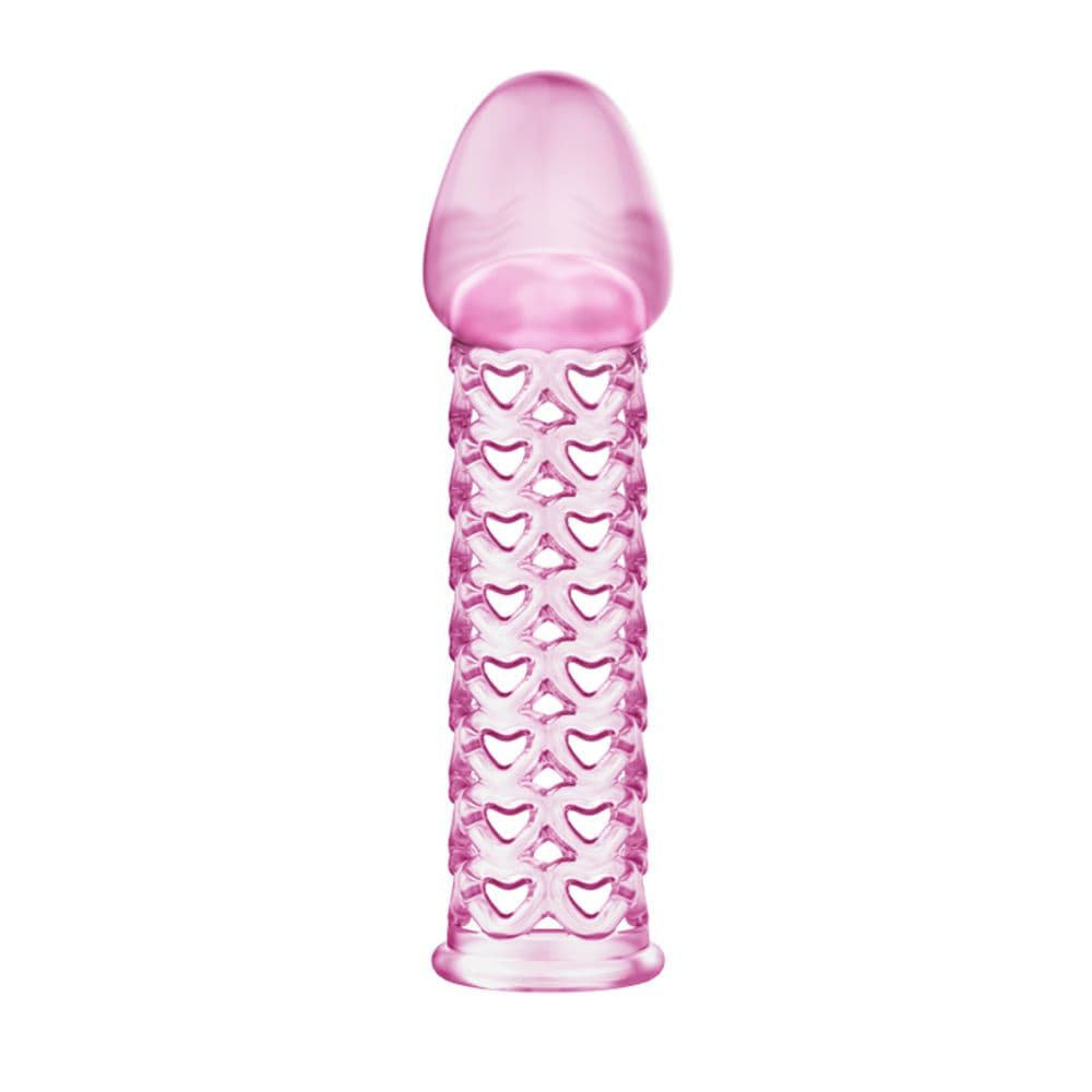 Guaina prolunga rosa super elastica rosa trasparente per il pene con stimolatori in Guaine e prolunghe per il pene Kondorama - Martinsicuro, commercioVirtuoso.it
