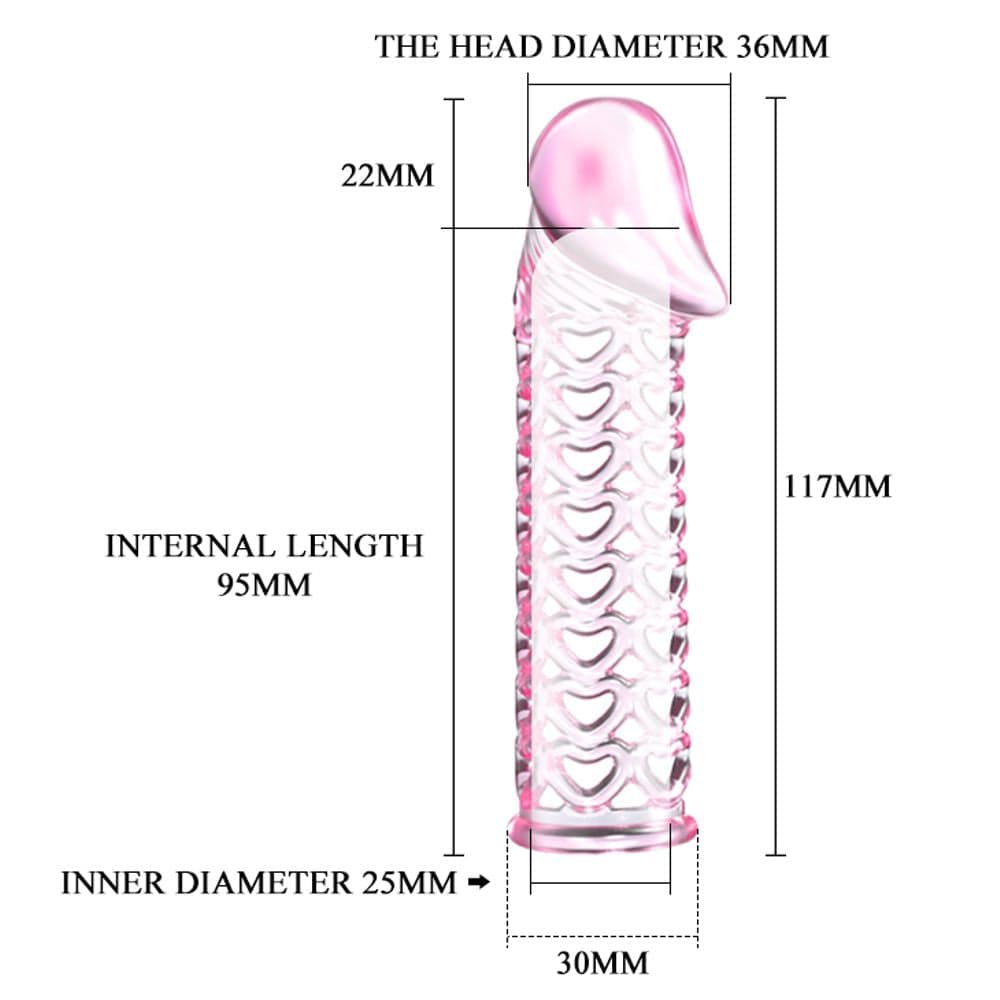 Guaina prolunga rosa super elastica rosa trasparente per il pene con stimolatori in Guaine e prolunghe per il pene Kondorama - Martinsicuro, commercioVirtuoso.it