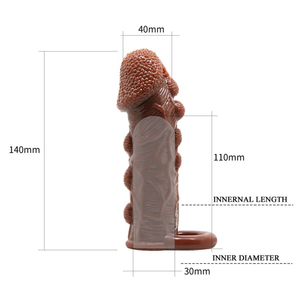 Guaina prolunga fallica per il pene morbida elastica con stimolatori vaginali in Guaine e prolunghe per il pene Kondorama - Martinsicuro, commercioVirtuoso.it