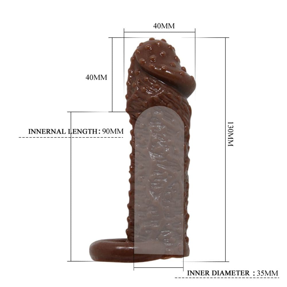 Guaina prolunga fallica per il pene morbida elastica con stimolatori vaginali in Guaine e prolunghe per il pene Kondorama - Martinsicuro, commercioVirtuoso.it