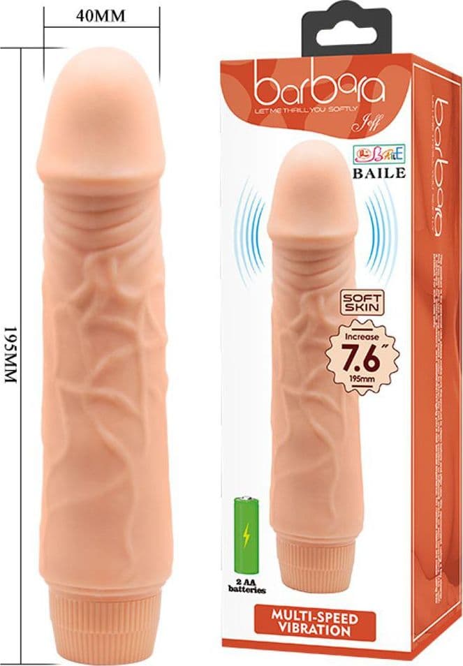 BAILE VIBRATORE REALISTICO ANALE VAGINALE ECONOMICO IN MORBIDO TPR 19,5 CM in Vibratori G-Spot Kondorama - Martinsicuro, commercioVirtuoso.it