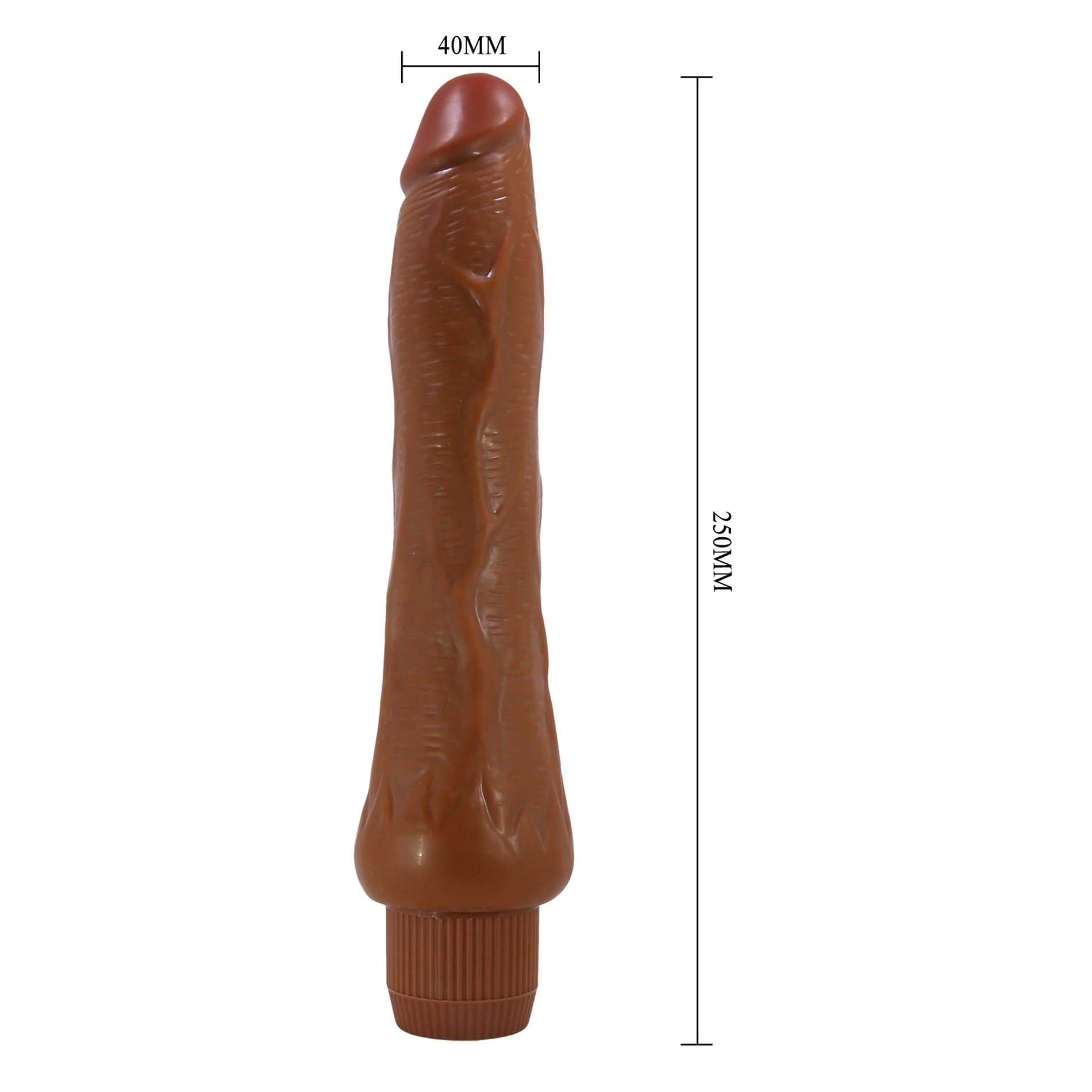 Vibratore dildo realistico anale vaginale vibrante marrone 250 mm in Vibratori G-Spot Kondorama - Martinsicuro, commercioVirtuoso.it