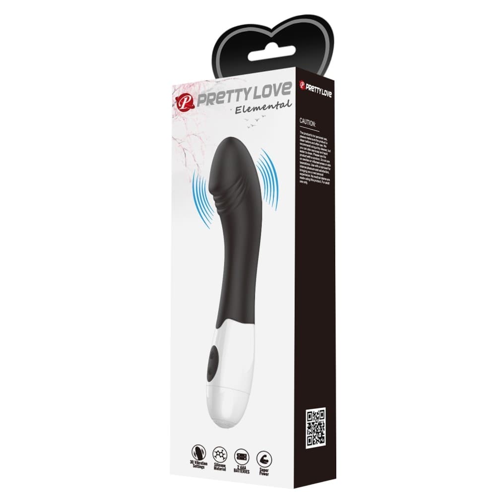 PRETTY LOVE ELEMENTAL vibratore femminile in silicone nero 30 funzioni cm 19 in prodotto Kondorama - Martinsicuro, commercioVirtuoso.it