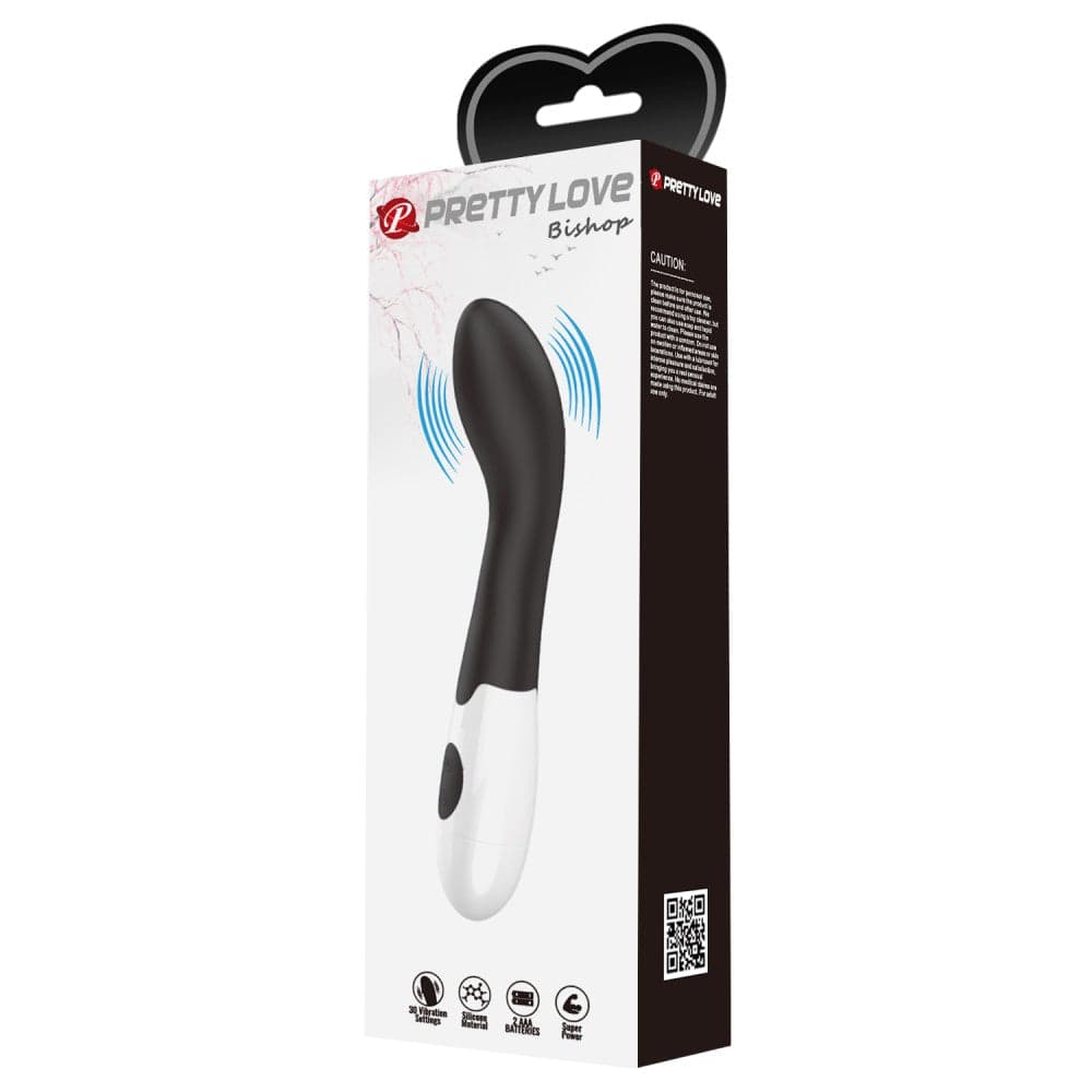 PRETTY LOVE BISHOP vibratore femminile in silicone nero 30 funzioni cm 18 in prodotto Kondorama - Martinsicuro, commercioVirtuoso.it